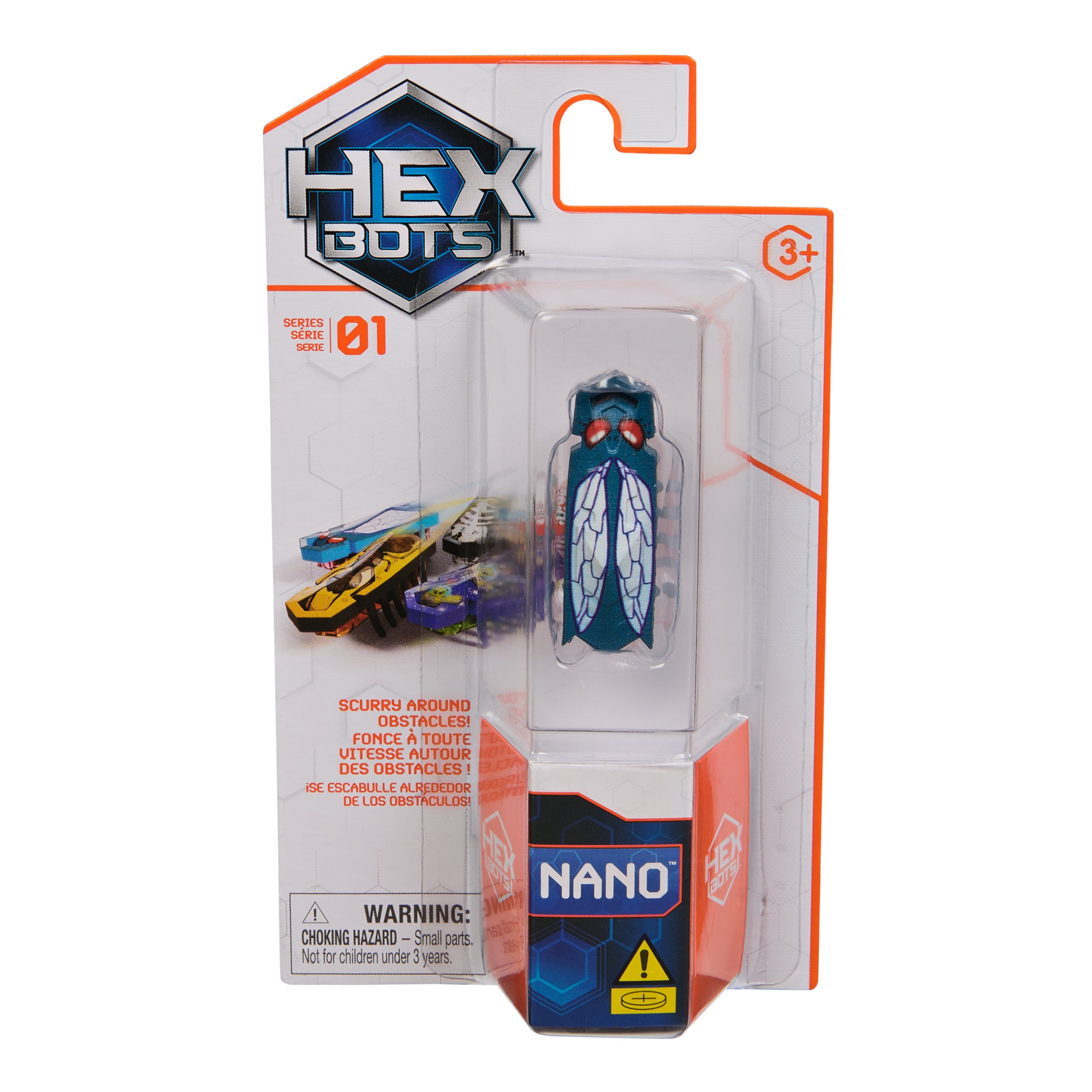 HEX BOTS Nano Single, Sensory Toys for Kids & Cats with Vibration Technology, Insect Toys & Mini Robot Toy for Kids Ages 3 & Up , Styles May Vary