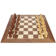 Luxury Wooden Chess Set - 21.75 inch Walnut and Sycamore Chess Board with Weighted Sheesham & Boxwood Staunton Chess Pieces