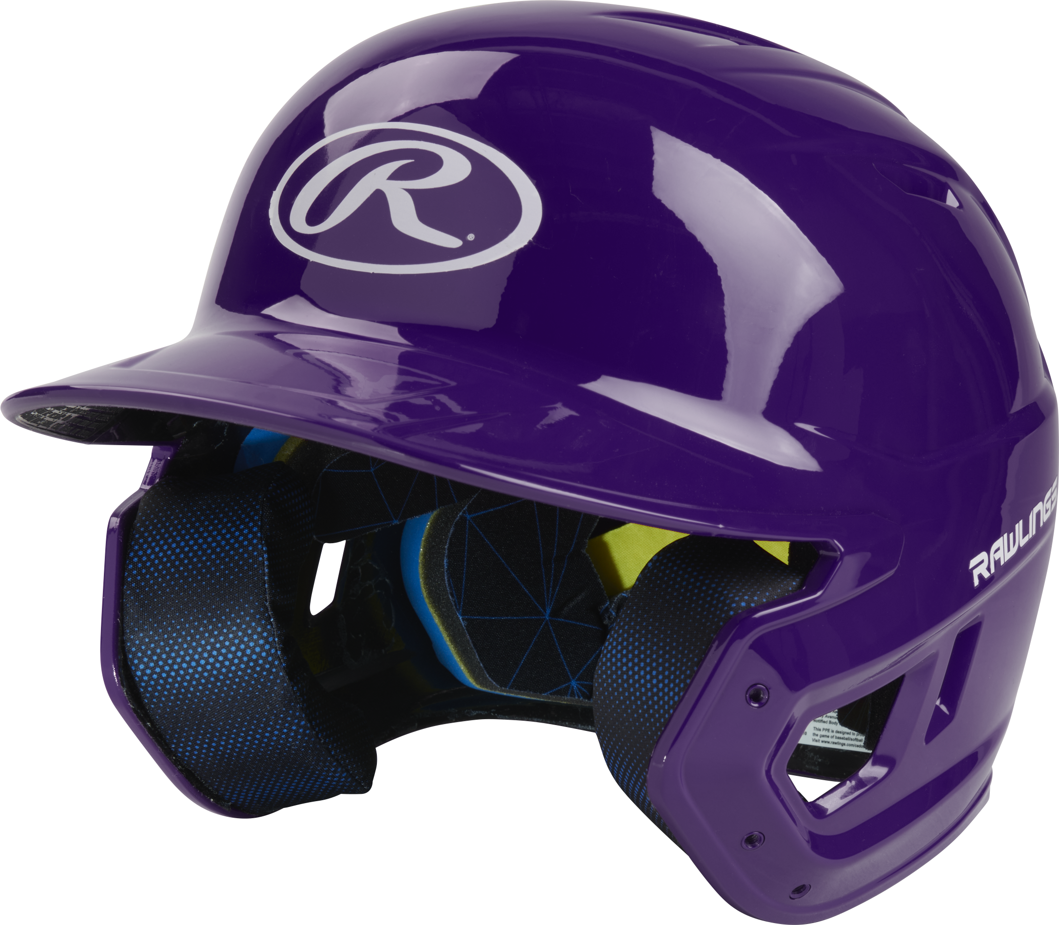 Rawlings Mach Gloss Senior Baseball Helmet - Purple
