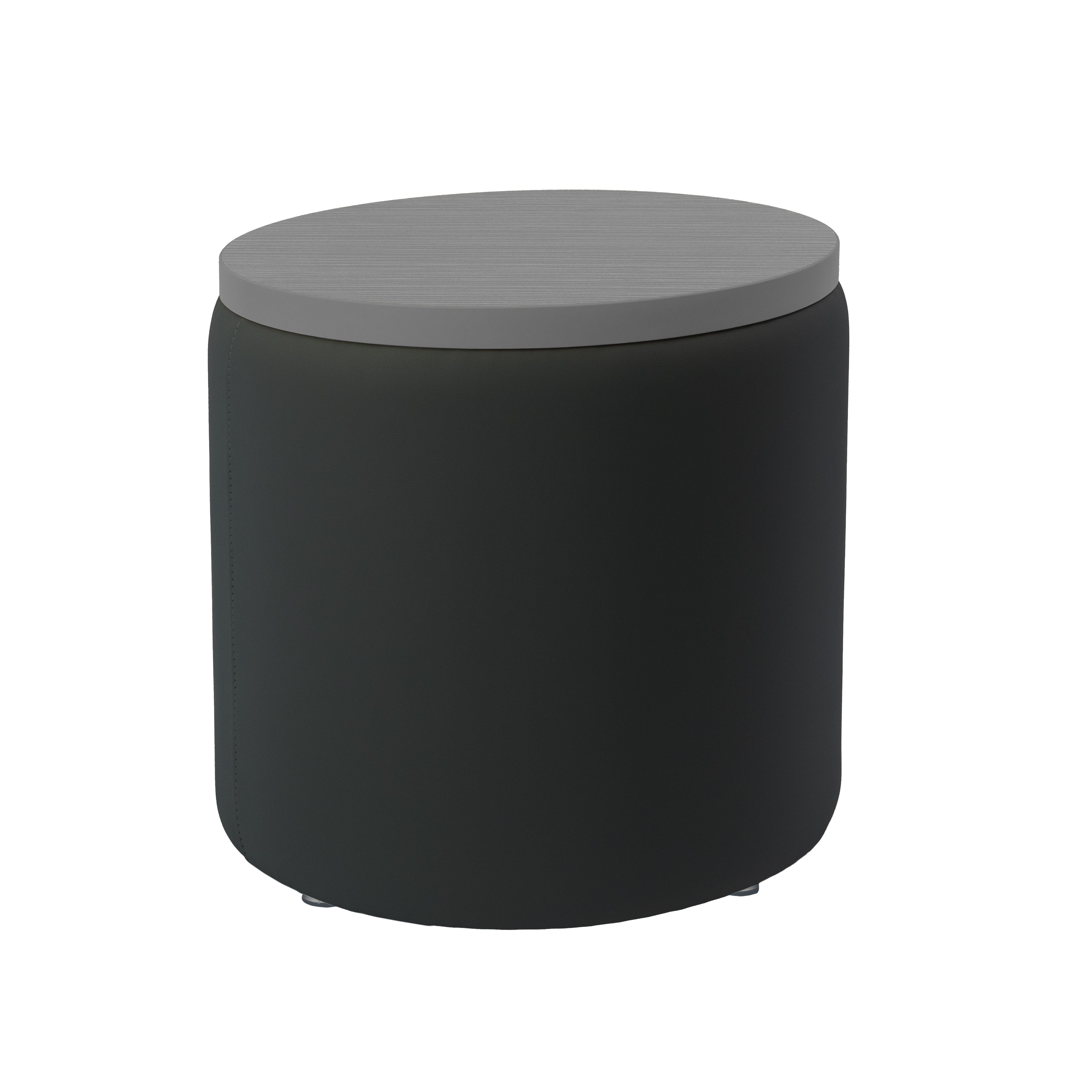 Pro Series Upholstered 18" Round Ottoman Table 18" Height - Black/Cosmic Strandz