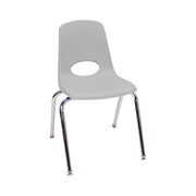 18" Stack Chair with Swivel Glides - Light Gray