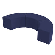 Pro Series Upholstered S Curve Ottoman 18" Height, 3-Piece - Navy
