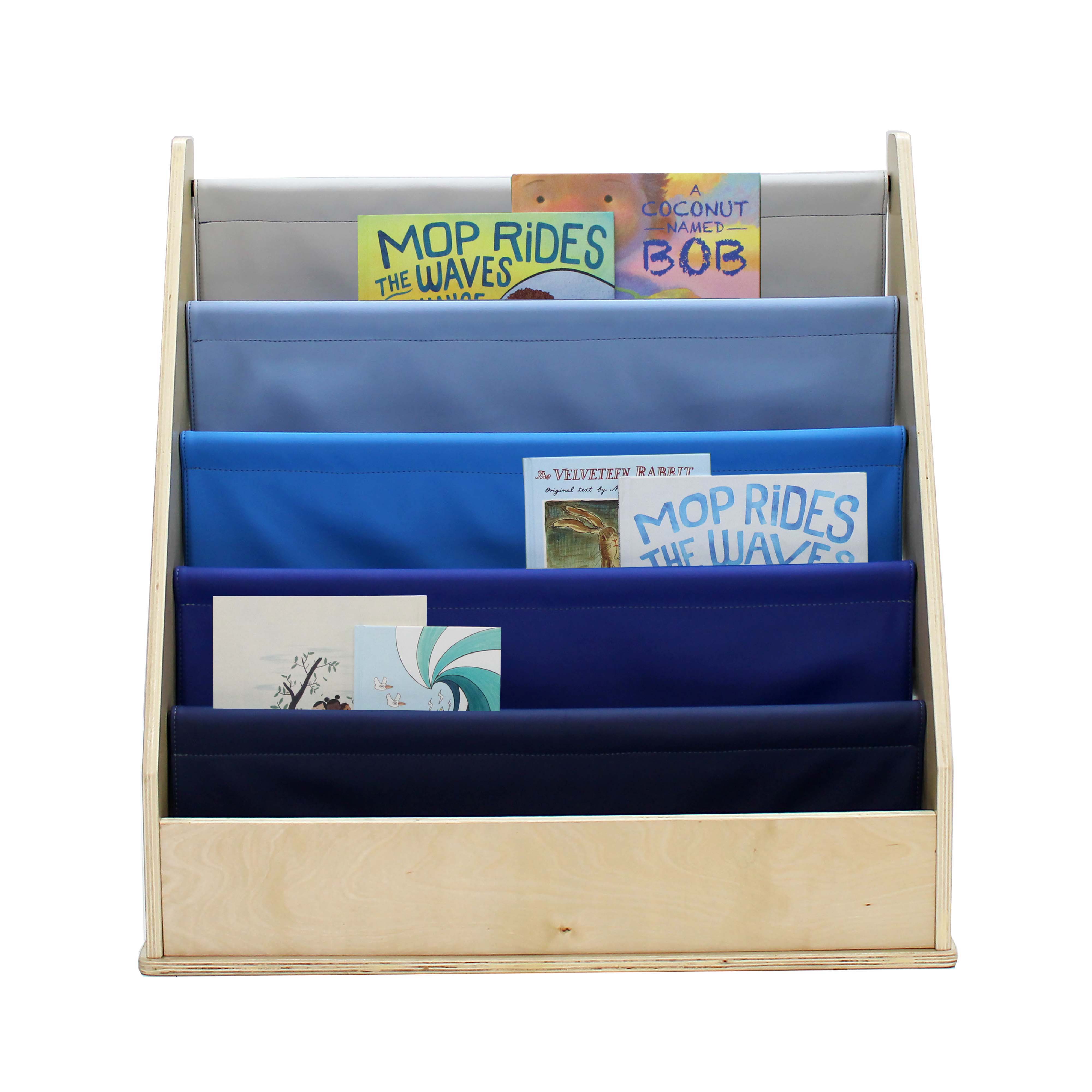 Birch Sling Book Display - Navy/Powder Blue