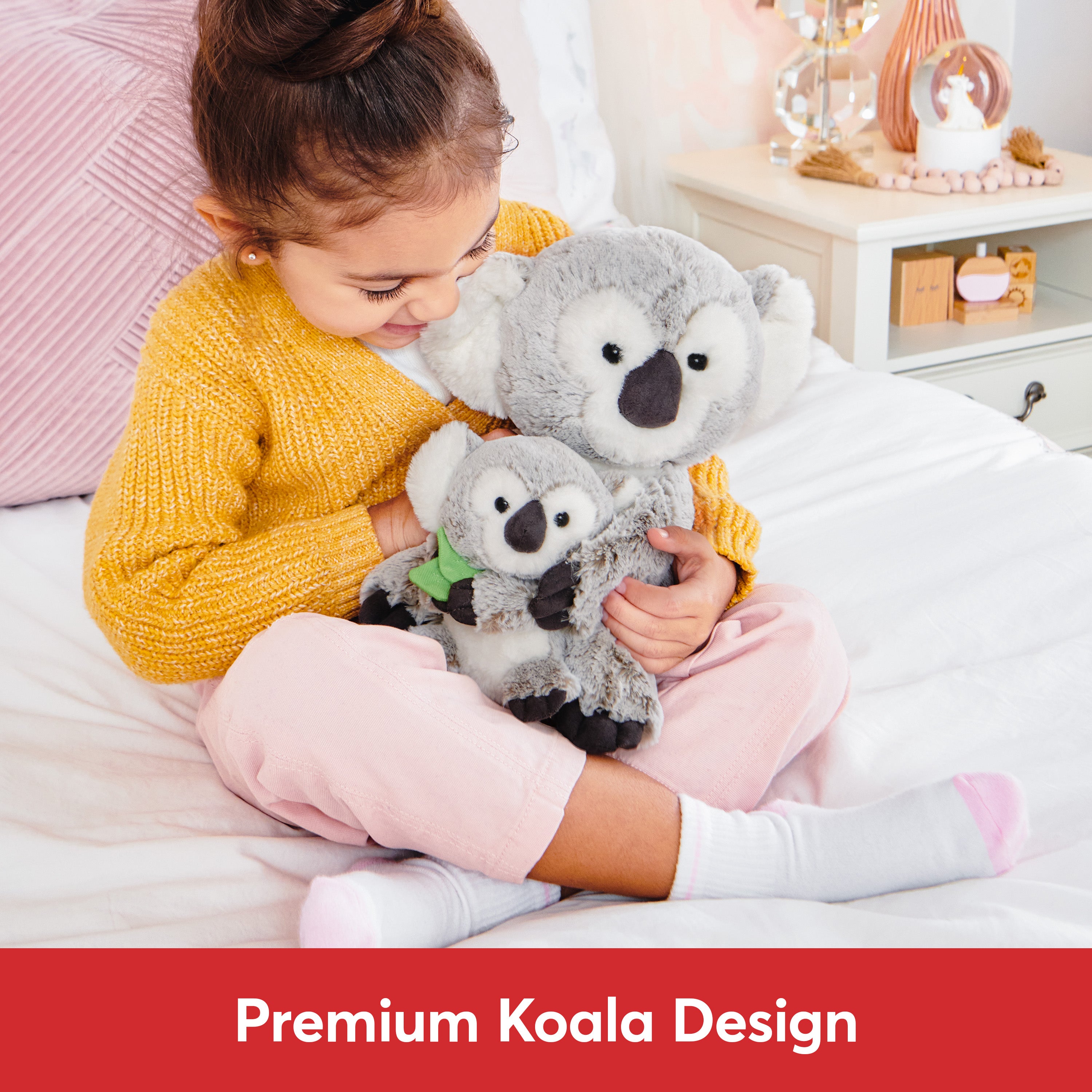 GUND Zozo the Koala Bear with Joey Plush, Stuffed Animal for Ages 1 and Up, Gray/White, 10”