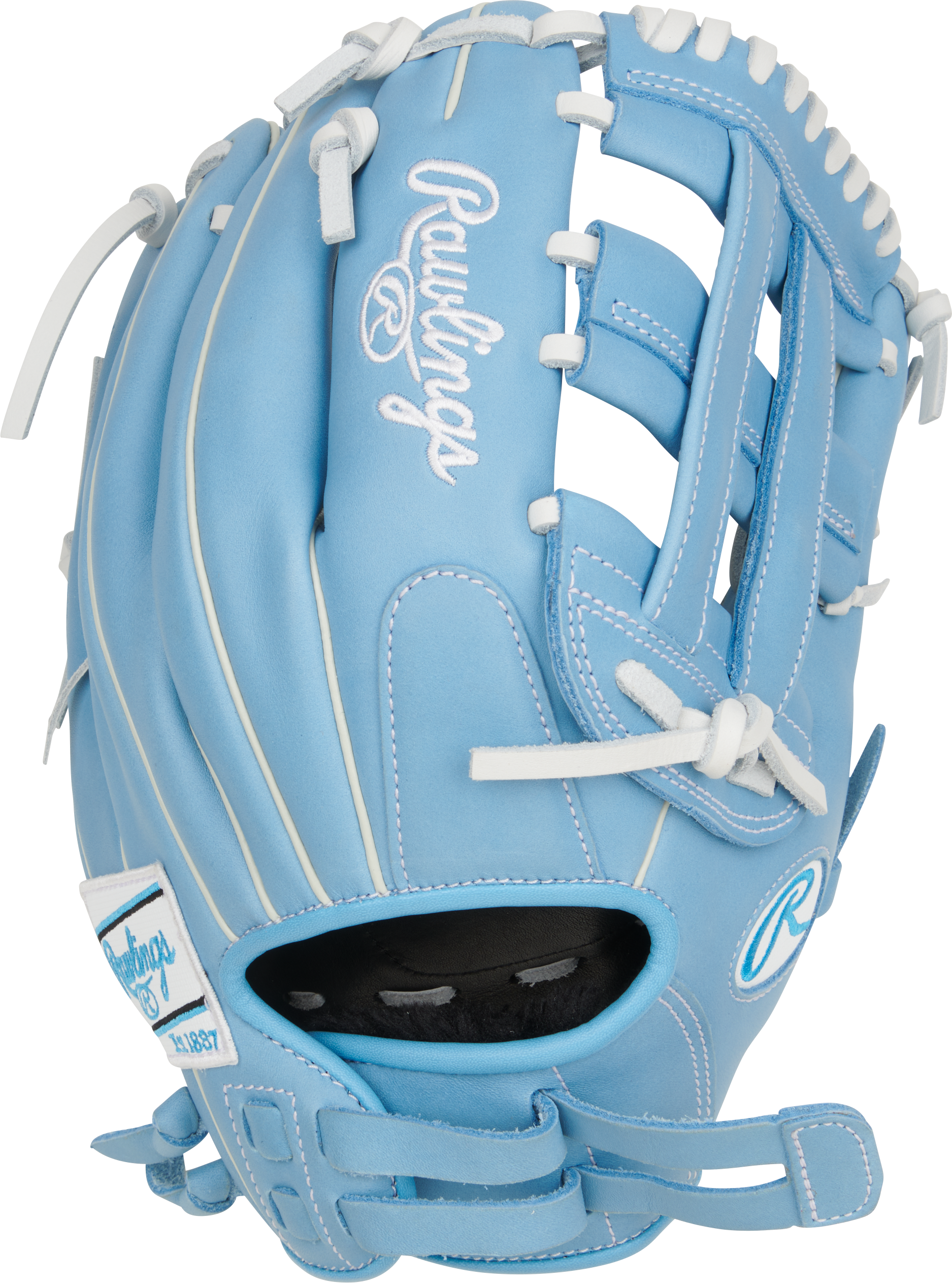 Rawlings R9 Series 12-Inch Softball Glove - Right Hand Thrower - Columbia Blue