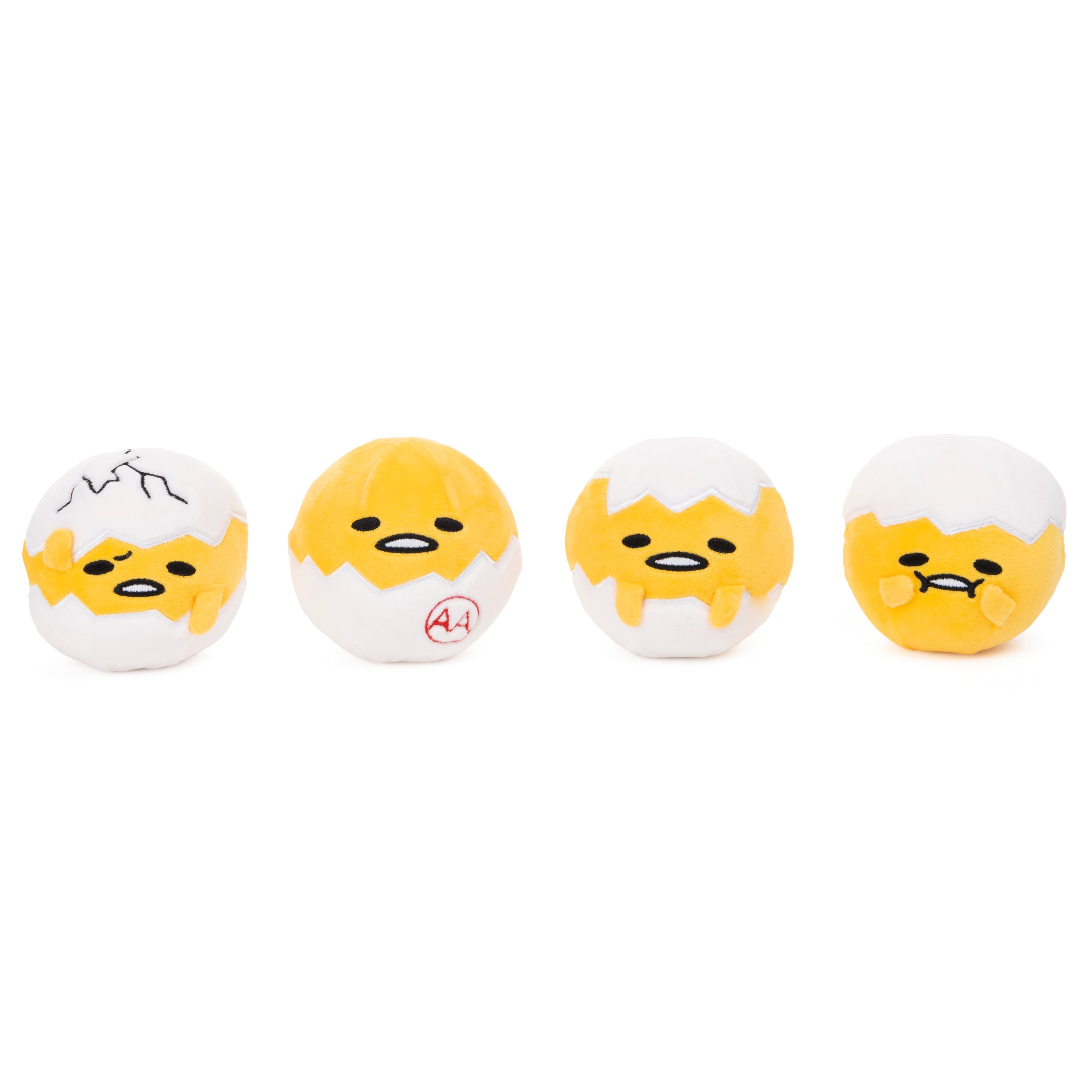 GUND Sanrio Gudetama The Lazy Egg Squishy Gudetama in Shell Plush, Squishy Toys, Stuffed Animals for Ages 8 and Up, Yellow, 3.5”