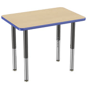 24" x 36" Rectangle T-Molding Activity Table with Adjustable Super Legs - Maple/Blue/Black