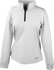 Easton Womens Quarter Zip Performance Fleece Pullover - Small - White