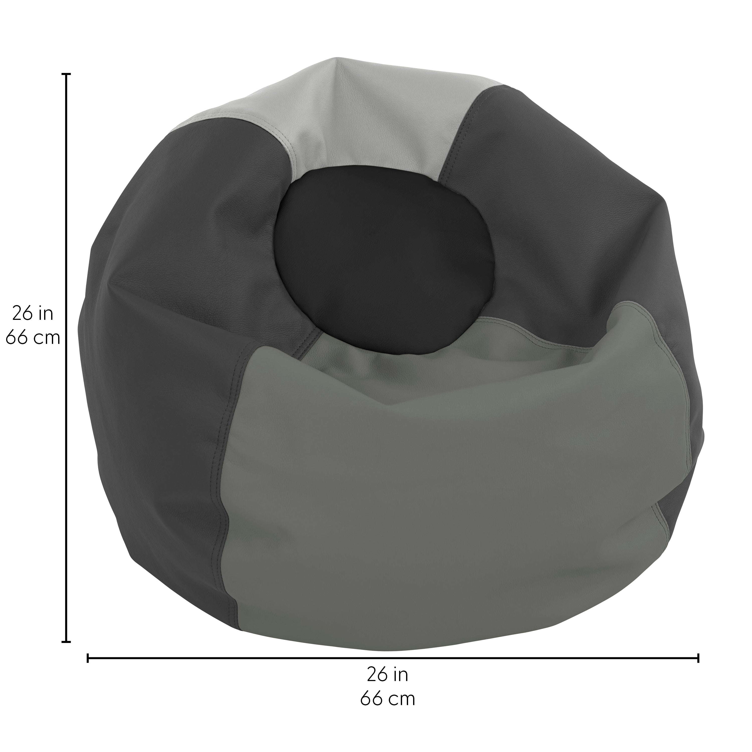 SoftScape Classic 26" Junior Bean Bag - Gray/Light Gray