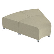 Pro Series Rustic Connect Edged Ripplet Backless Seating, 3-Piece Set - Almond