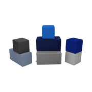 SoftScape Block Set, 7-Piece - Navy/Powder Blue