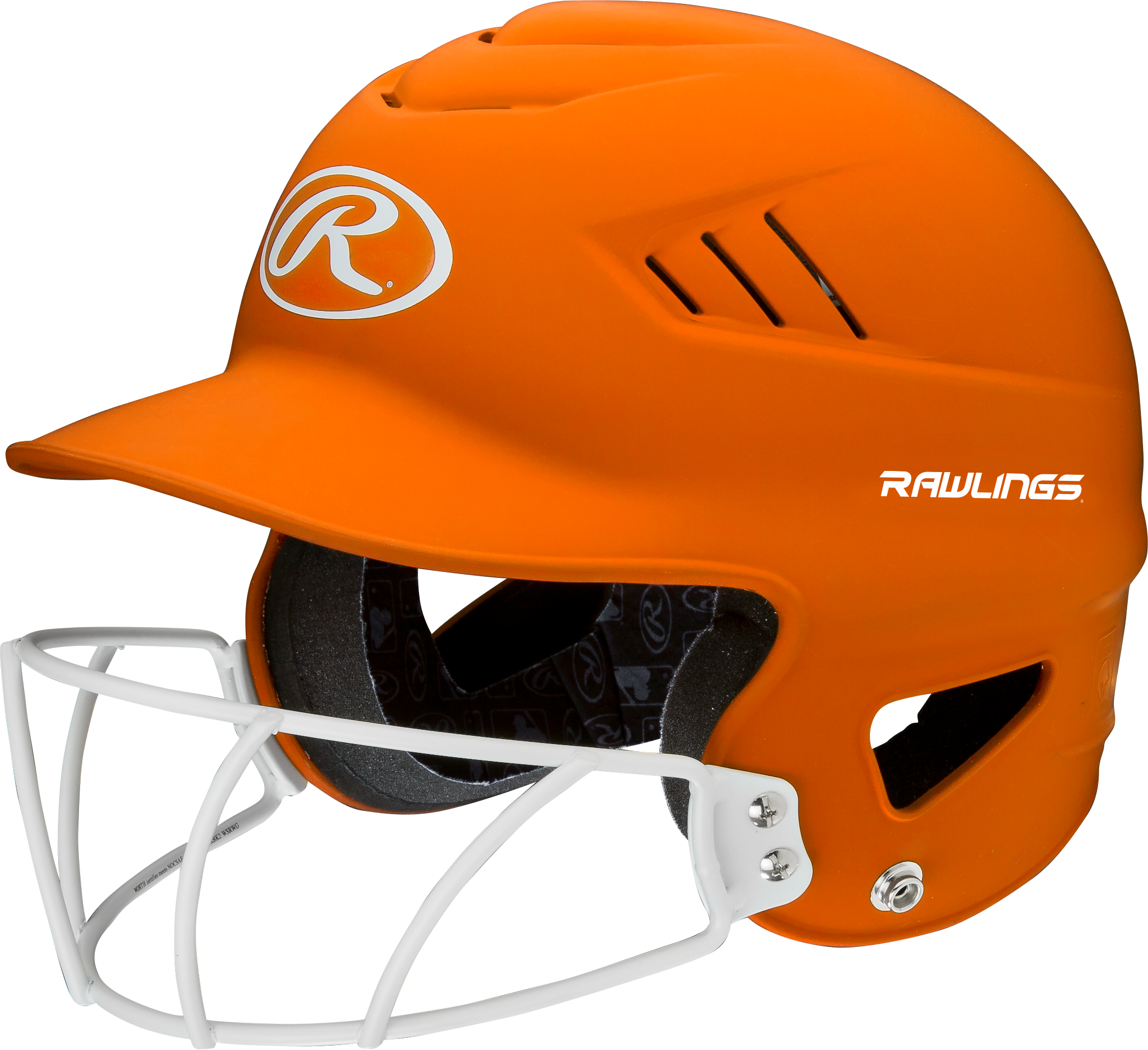 Rawlings Coolflo Highlighter Osfm Batting Helmet With Softball Face Guard - Neon Orange