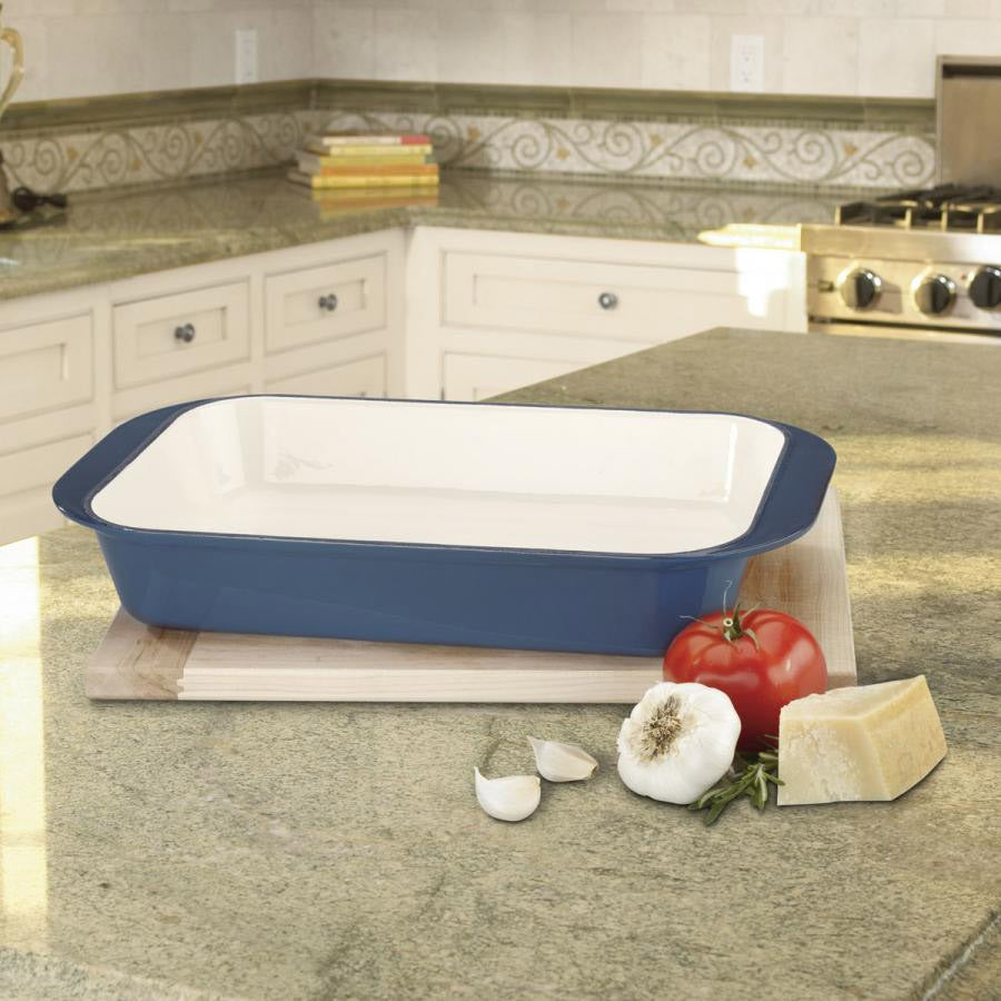 Chef’s Classic™ Enameled Cast Iron Cookware 14" Roasting/Lasagna Pan - Blue