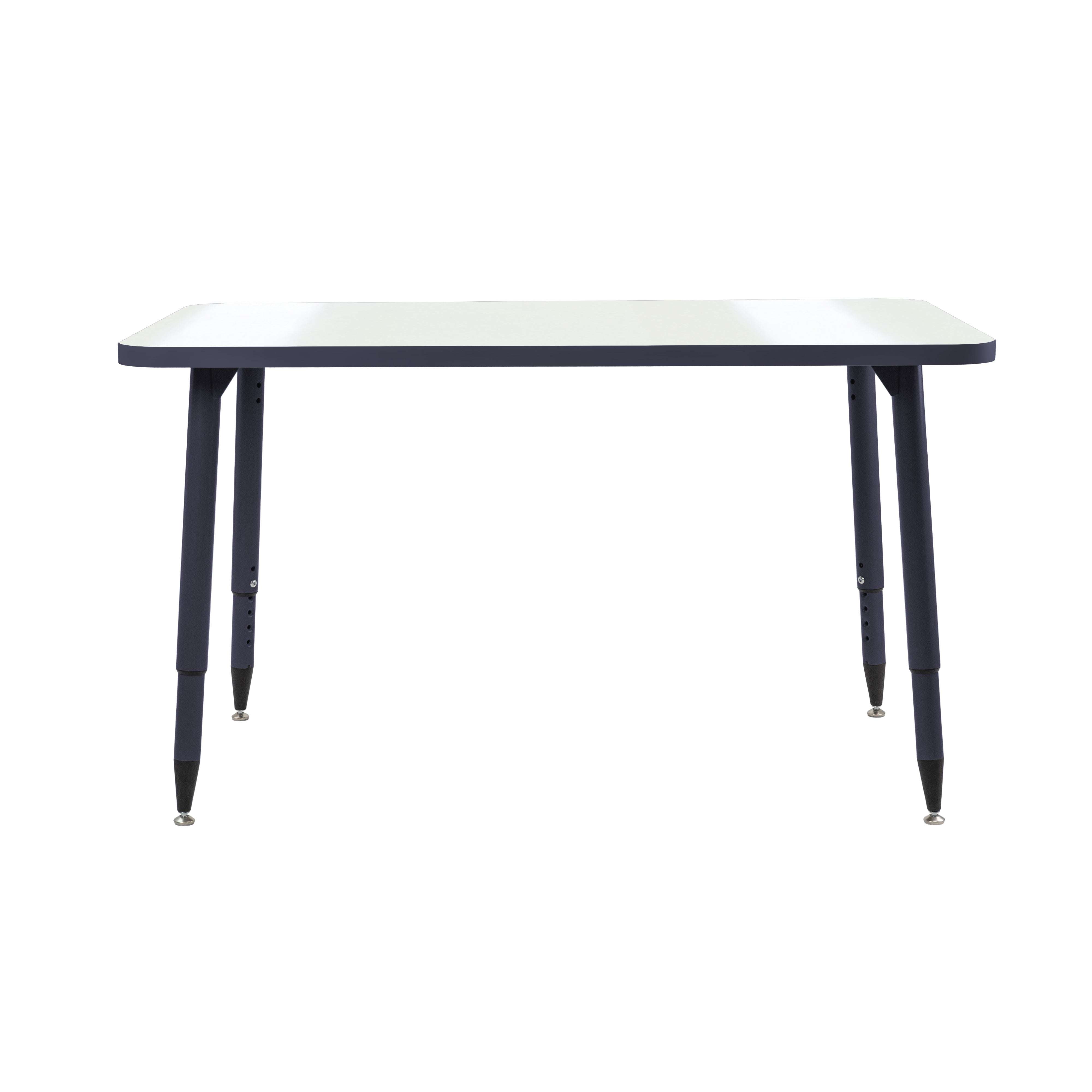 Adapte 30" x 48" Rectangle Dry-Erase Activity Table with Adjustable Tapered Legs - Whiteboard/Navy