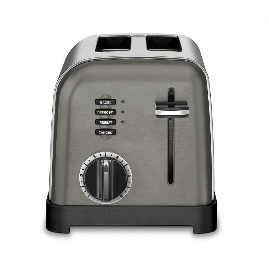 2 Slice Metal Classic Toaster - Black Stainless