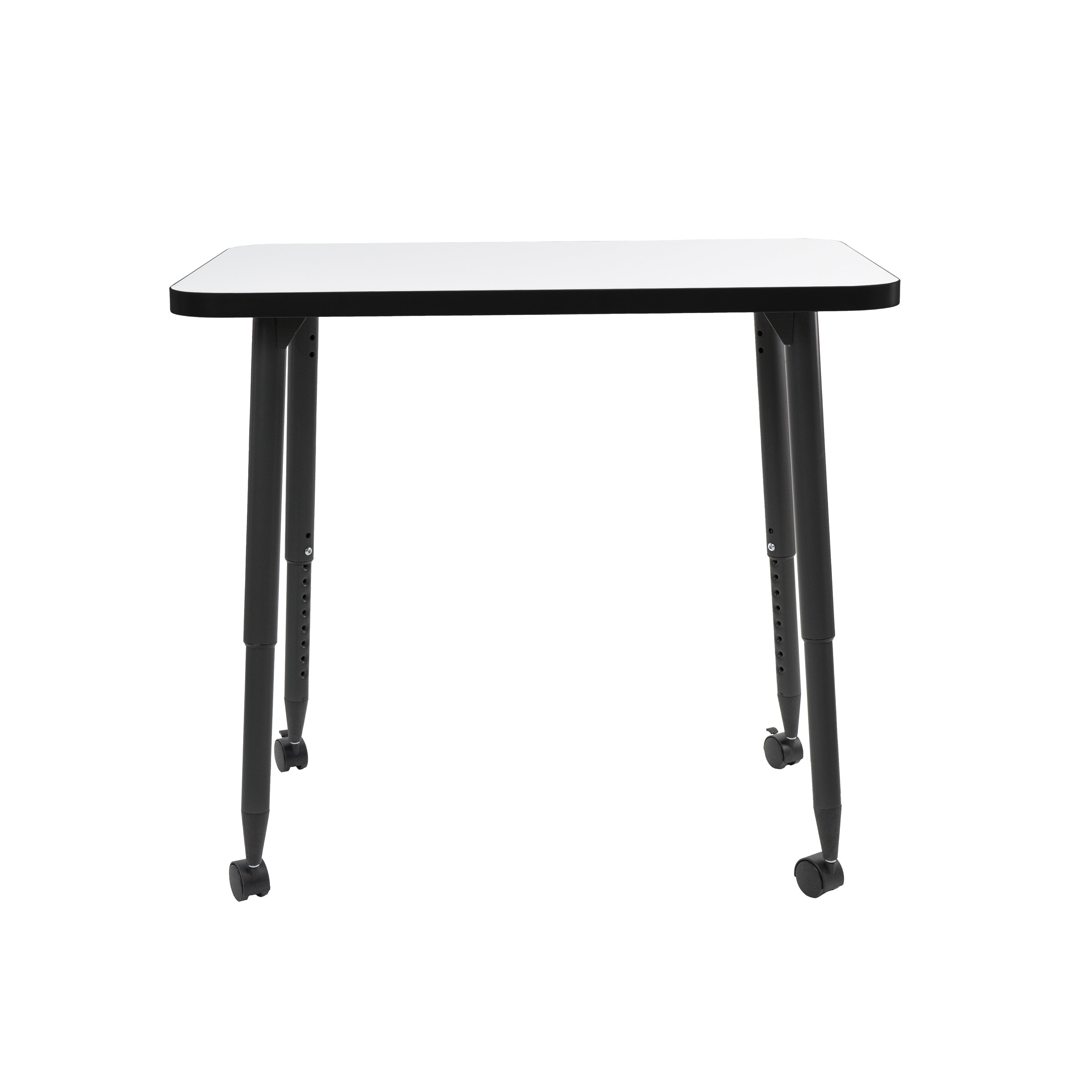Adapte 24" x 36" Rectangle Dry-Erase Activity Table with Adjustable Tapered Legs - Whiteboard/Black