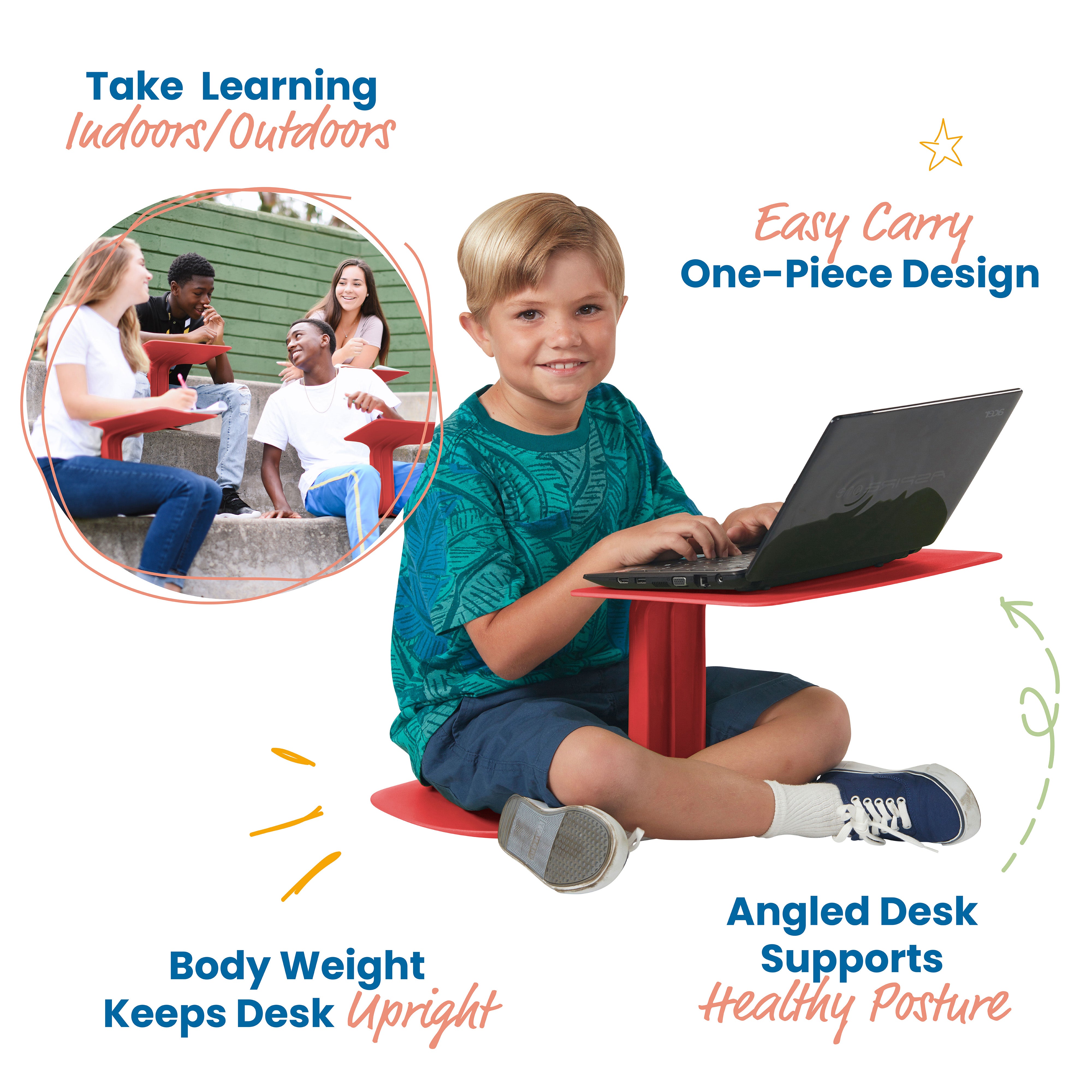 The Surf Portable Lap Desk 10-Pack - Red
