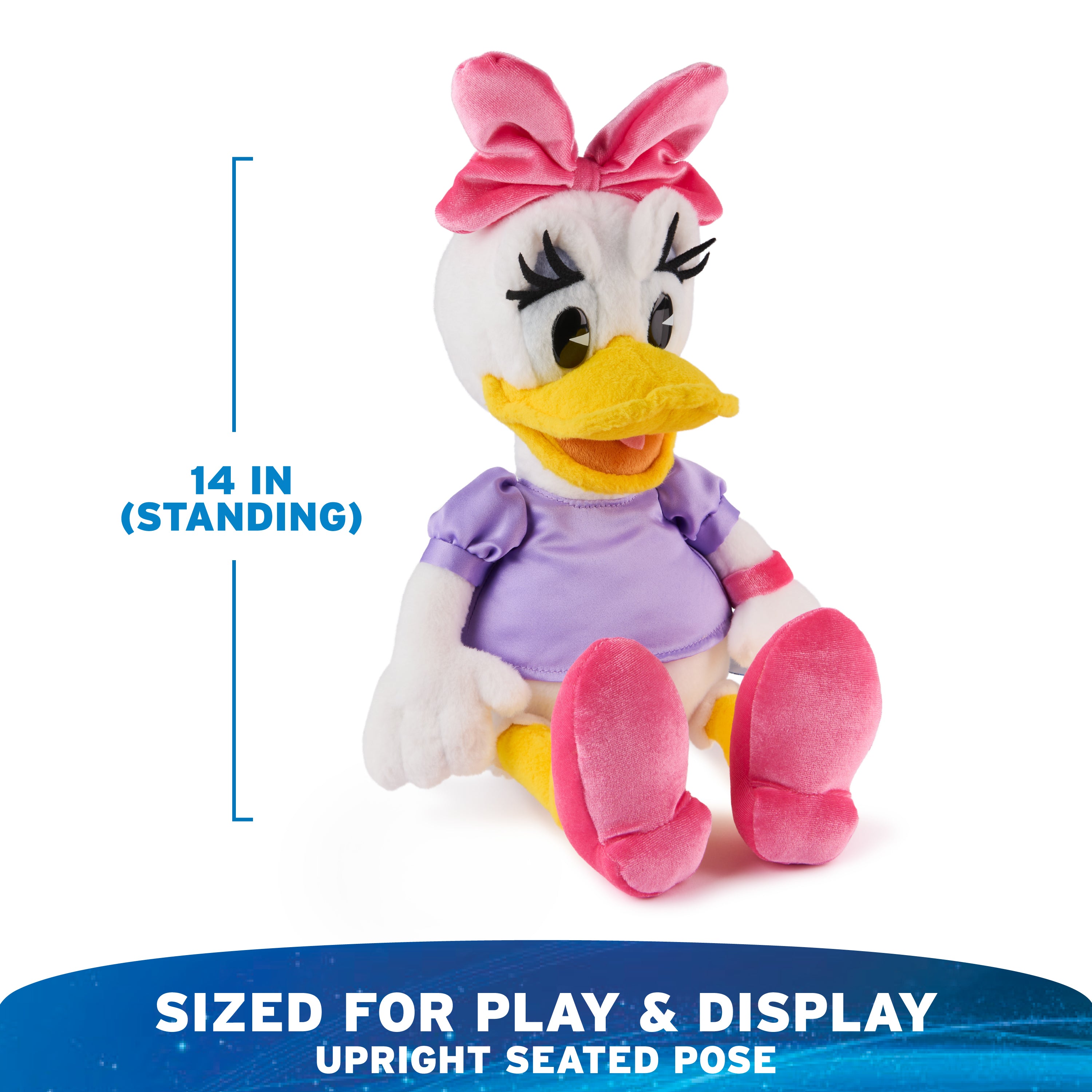 GUND Disney Official Daisy Duck Classic Plush, Mickey and Friends, Deluxe Collector Stuffed Animal for Ages 1 and Up, Blue/White, 14”
