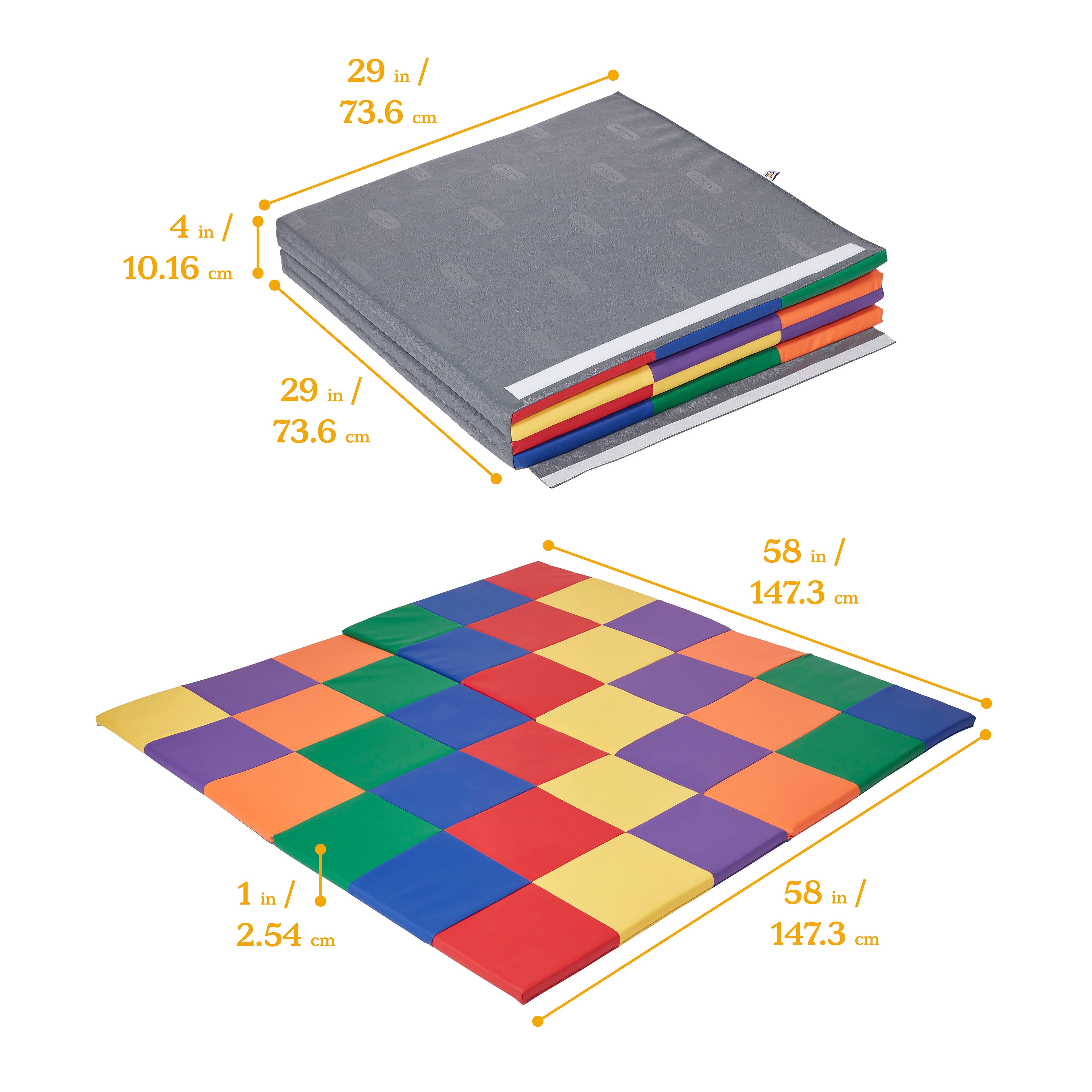 SoftZone Patchwork Toddler Activity Mat - Assorted