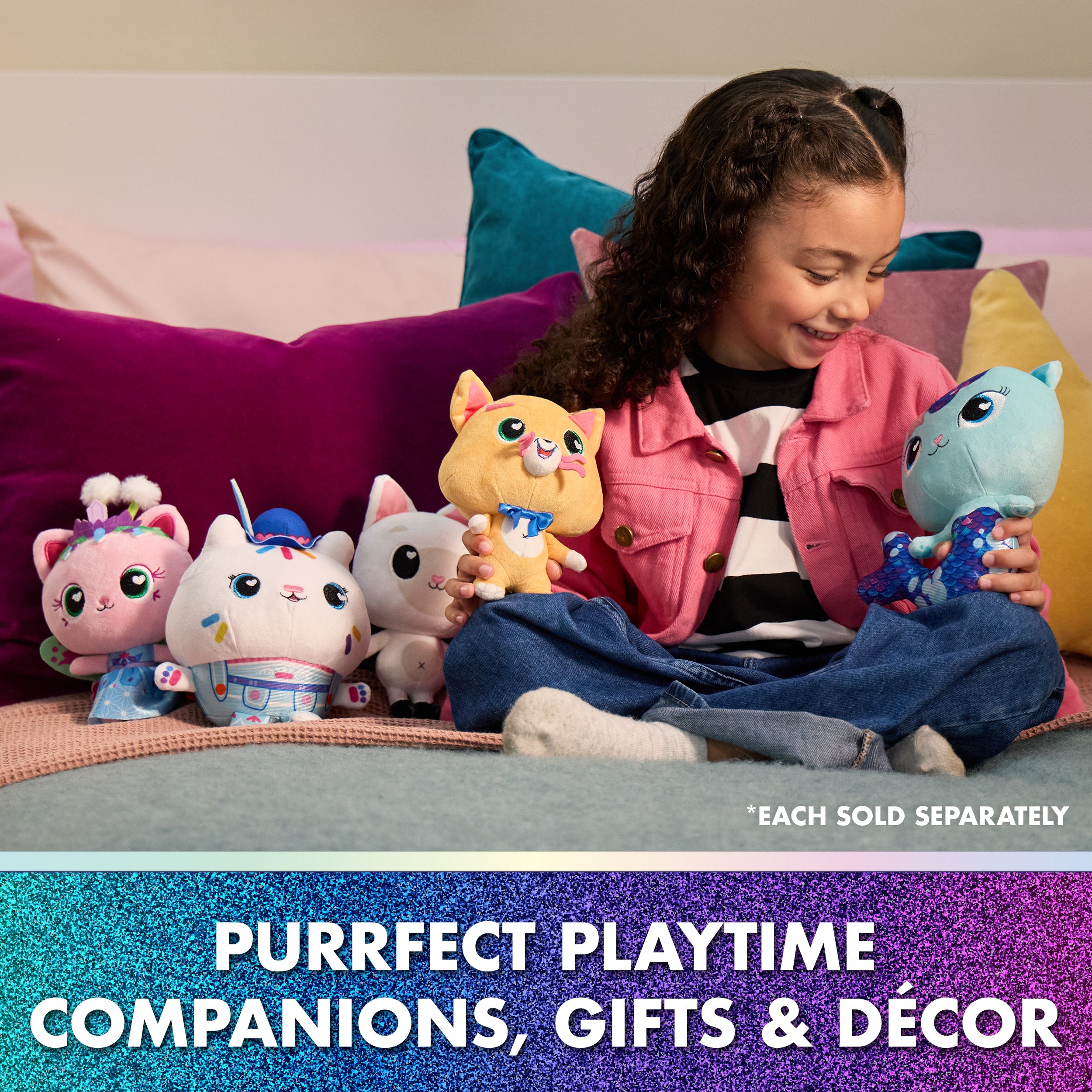 Gabby’s Dollhouse: The Movie Official Plush Toys, Stuffed Animals for Ages 1 & Up, Assorted Styles, 8”