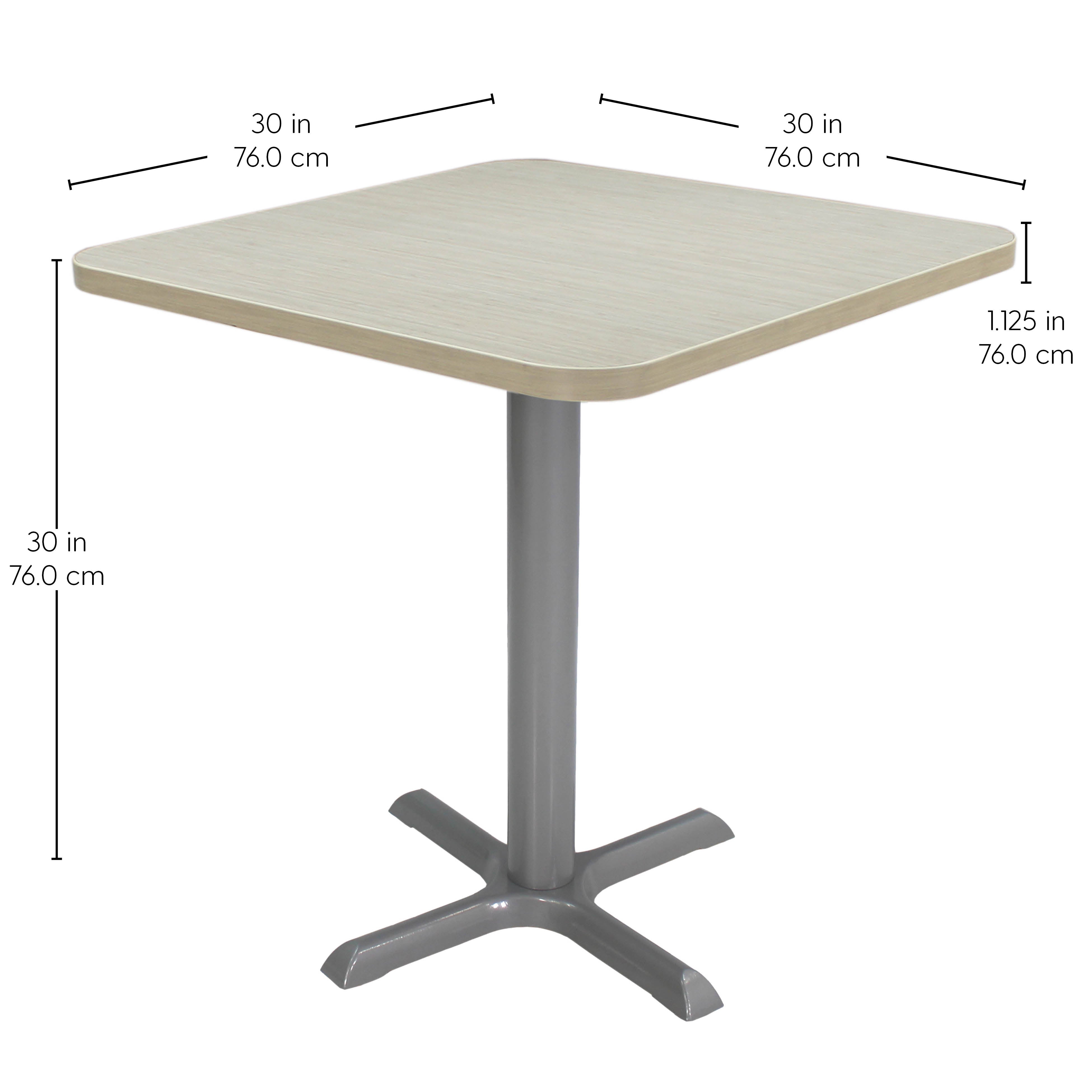 30" x 30" Square Cafe Bistro Table - Asian Sand/Silver