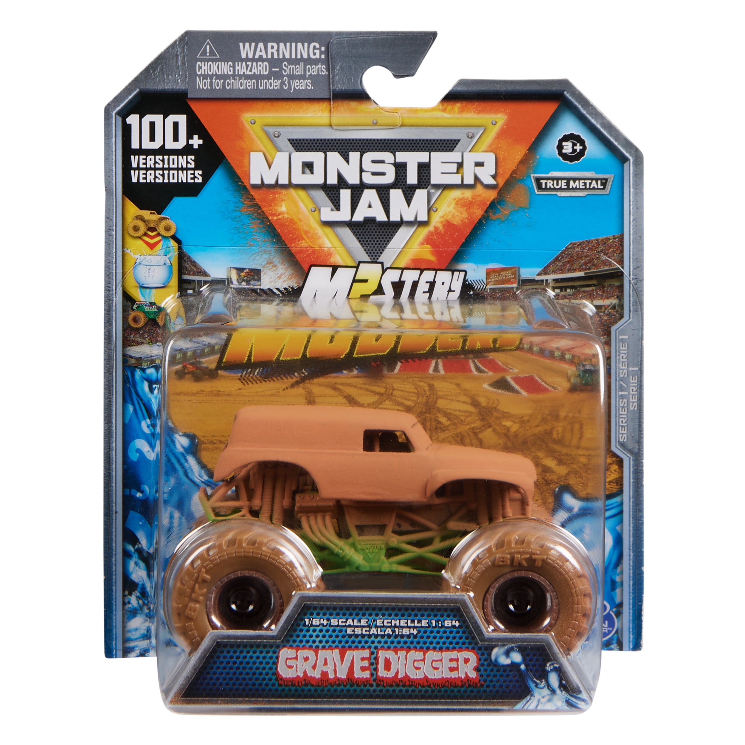 Monster Jam, Mystery Mudders, Official Die-Cast Monster Truck, Wash to Reveal, 1:64 Scale Styles Will Vary