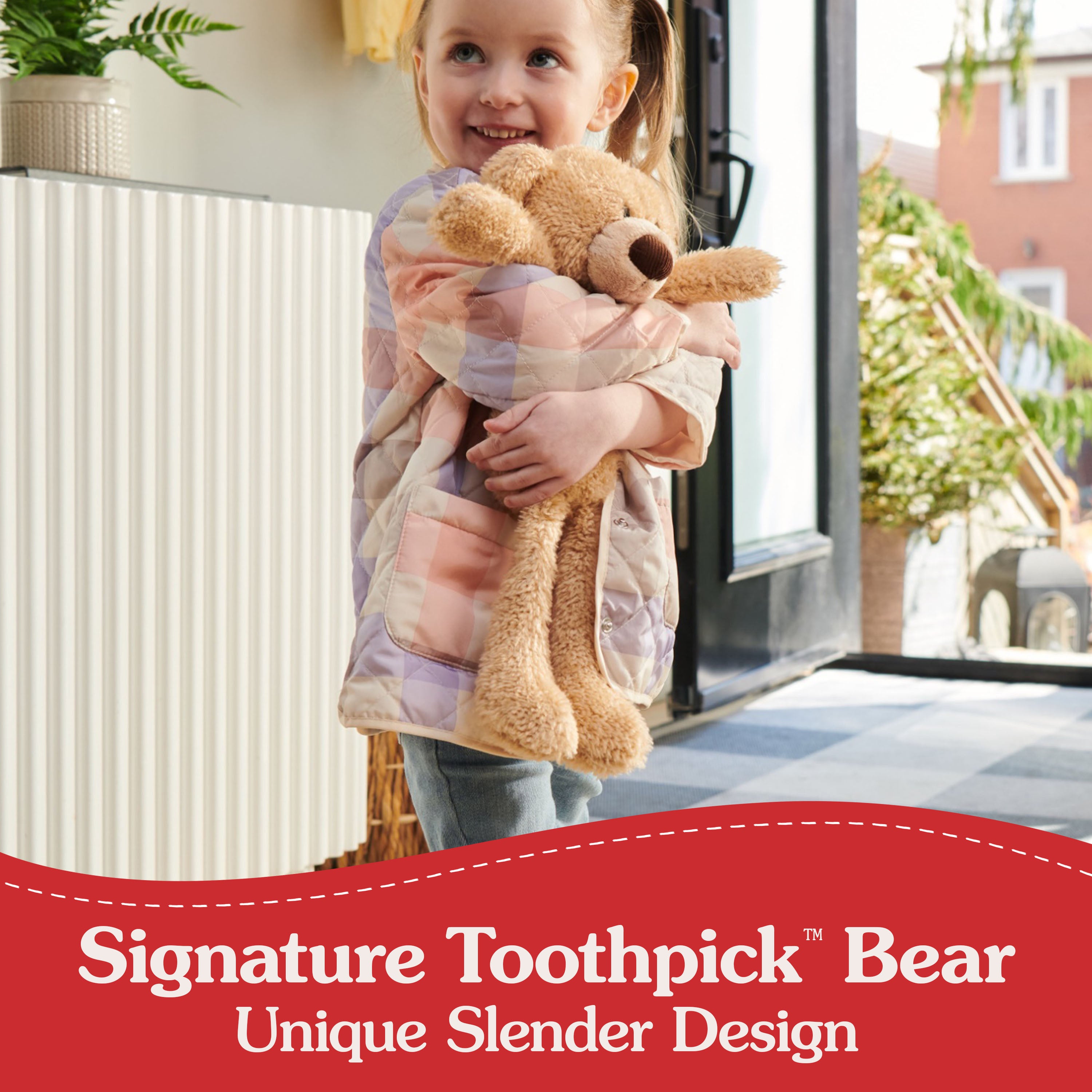 GUND Toothpick Classic Teddy Bear, Premium Stuffed Animal for Ages 1 and Up, Beige, 15”