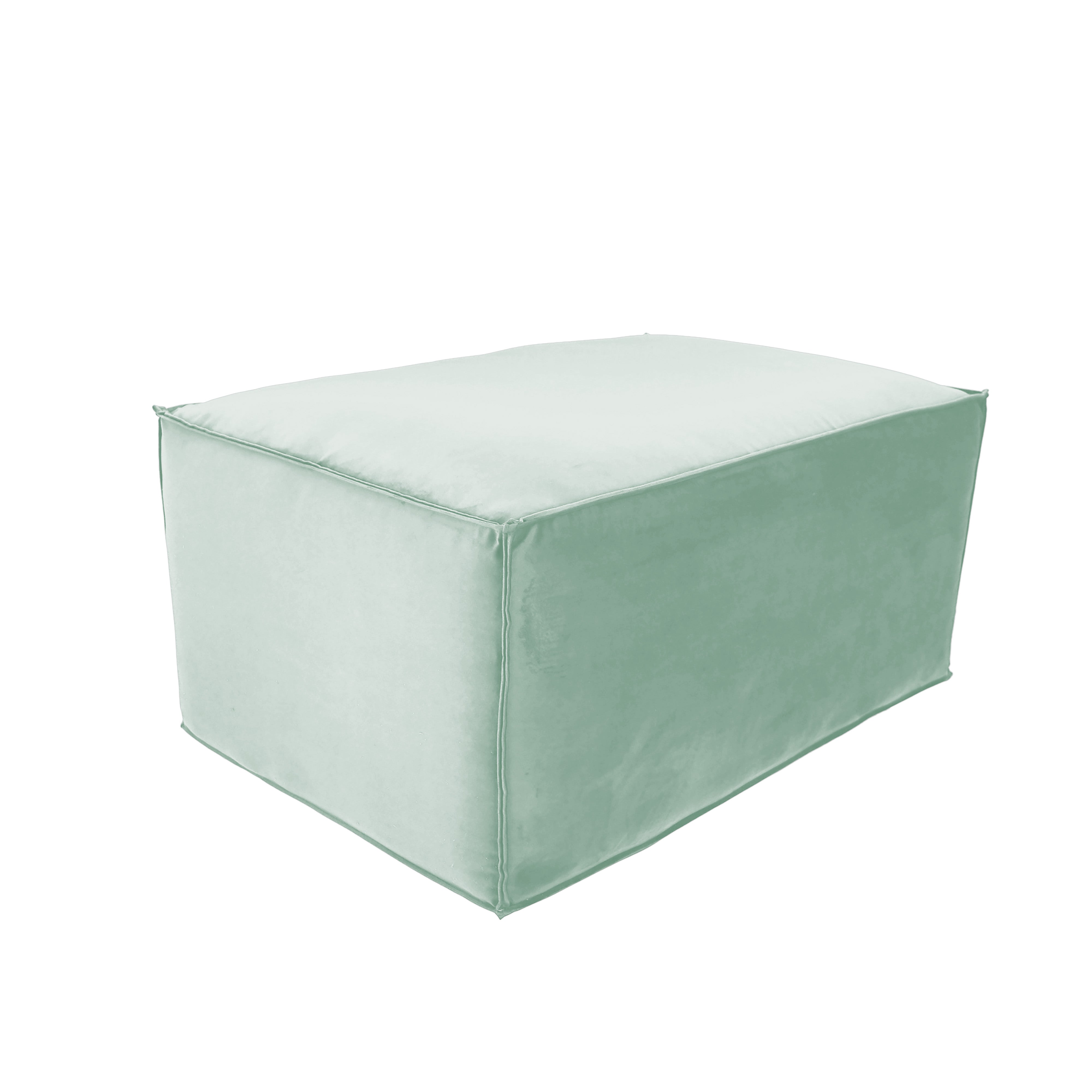 Overstuffed 36" x 24" Rectangle Microfiber Ottoman, 16" Height - Aloe