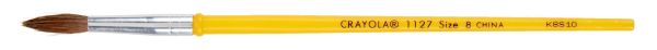 Crayola Camel Hair Watercolor Paint Brush, Size 8, Round Paintbrush, Art Supplies