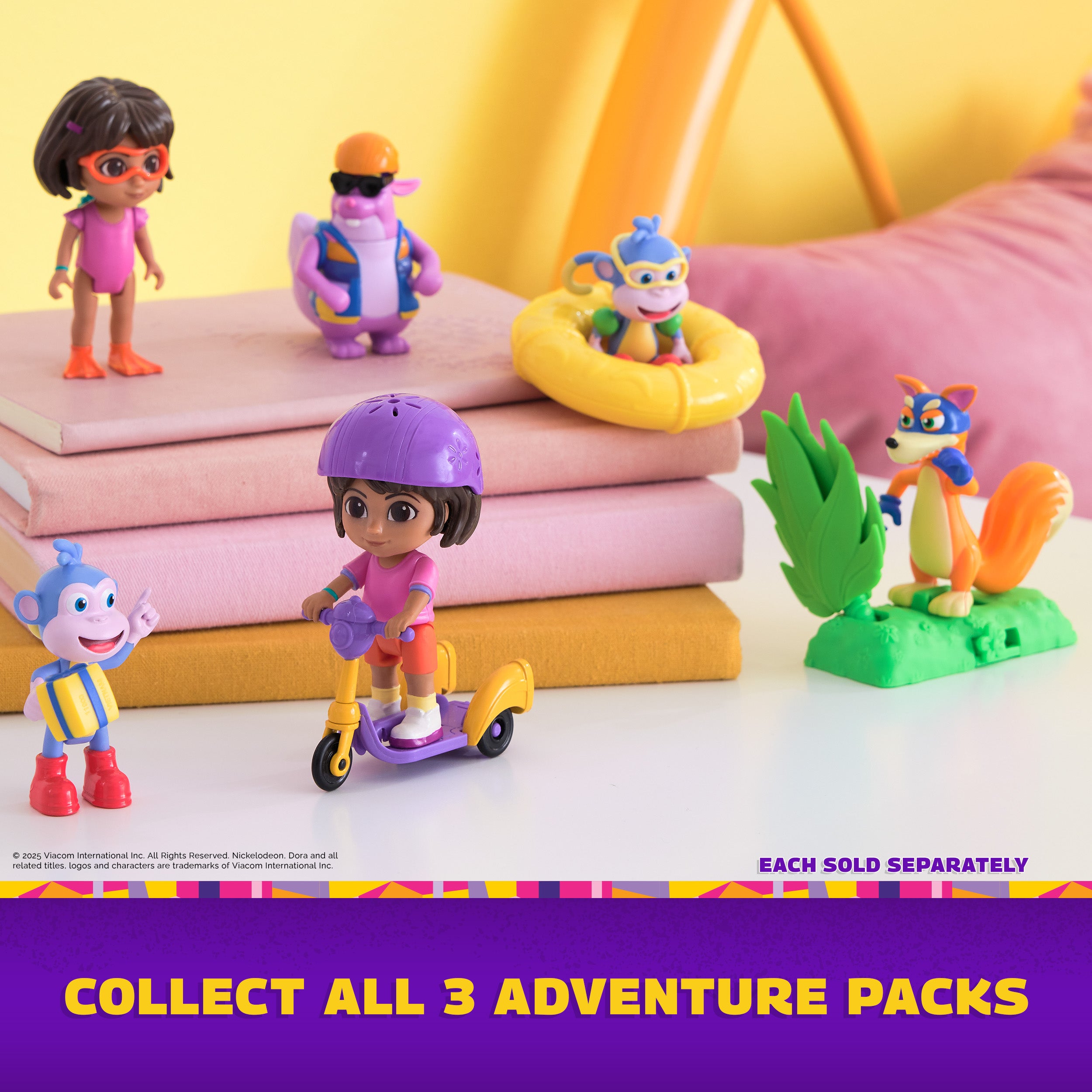 Dora, Zoom & Explore Adventure Pack with Dora & Tico Toy Figures & 3-Wheeled Scooter Accessory, Kids Toys for Girls & Boys Ages 3 and Up