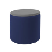 Pro Series Upholstered 18" Round Ottoman Table 18" Height - Navy/Cosmic Strandz