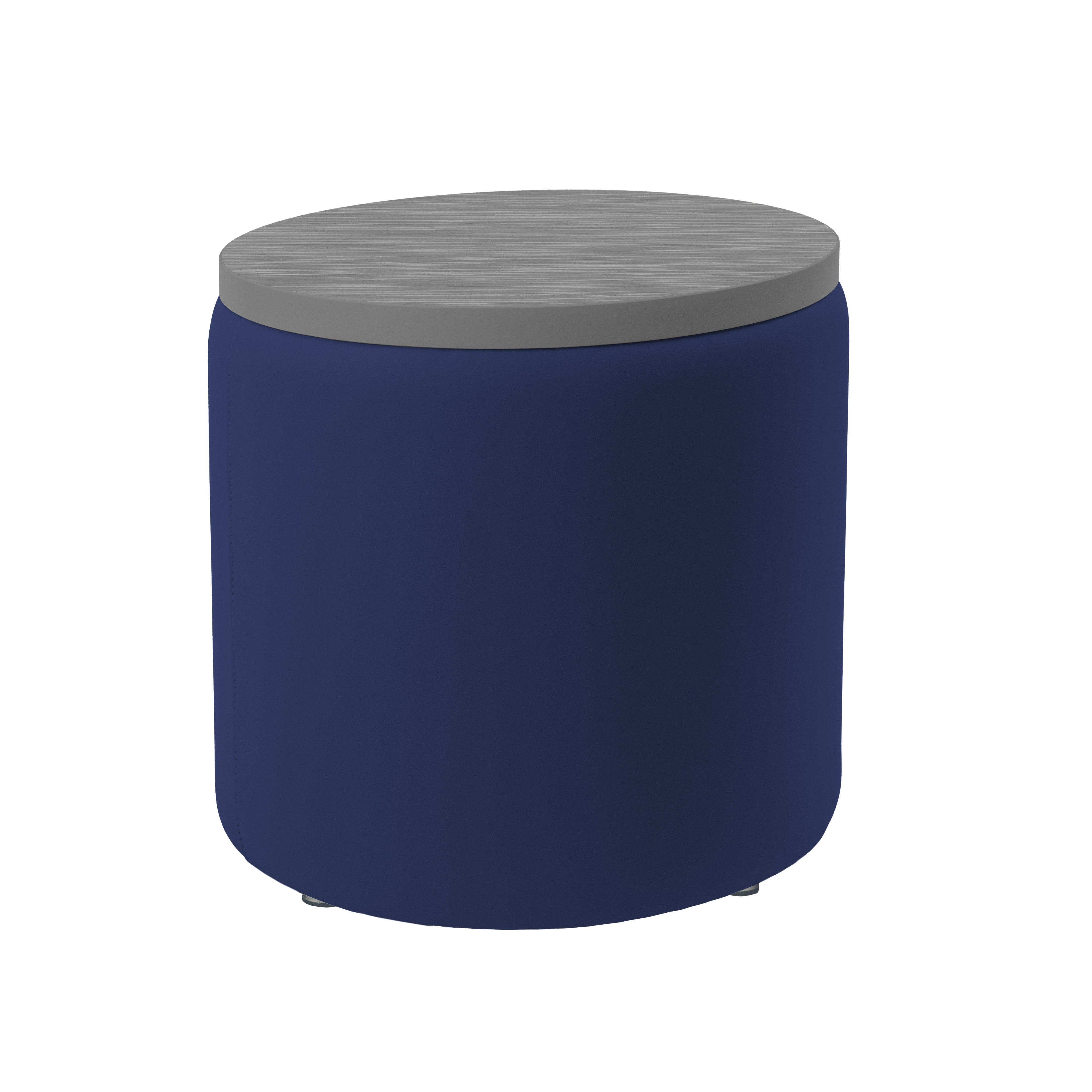 Pro Series Upholstered 18" Round Ottoman Table 18" Height - Navy/Cosmic Strandz