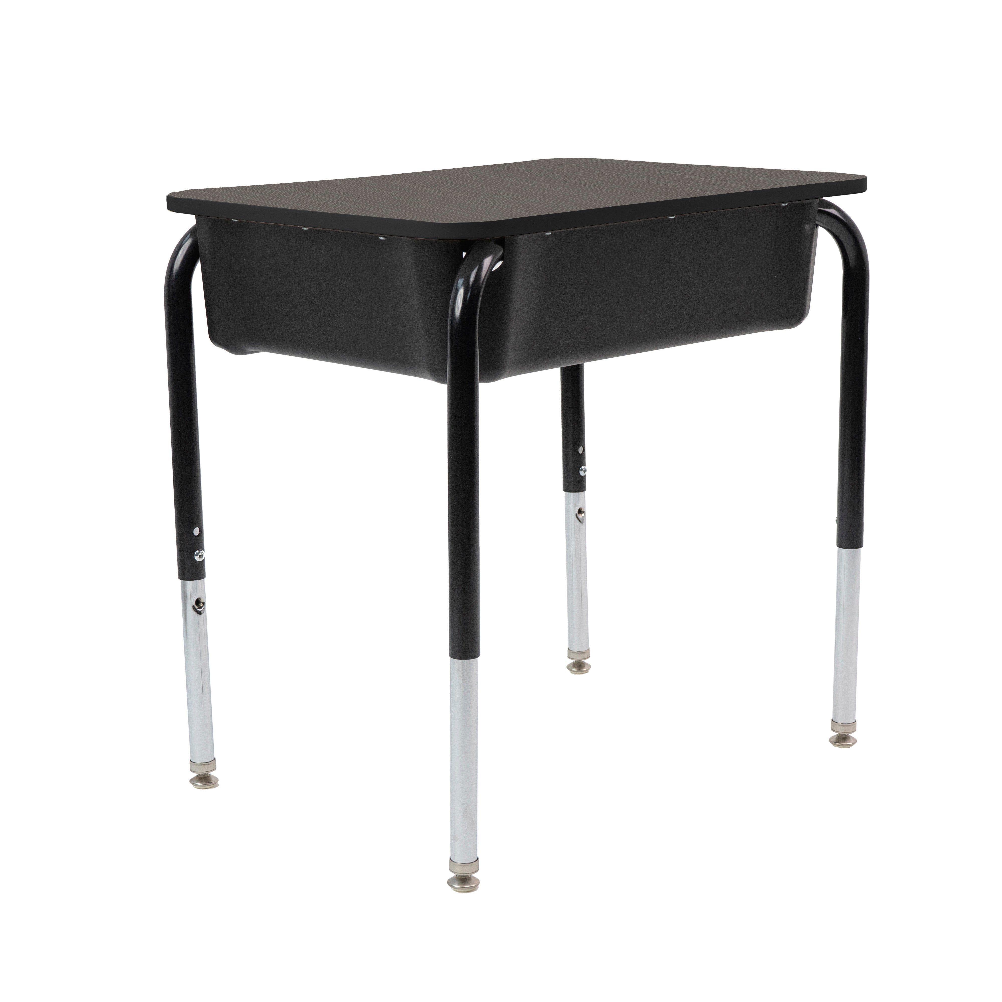18" x 24" Belly Curve Open Front Desk with Book Box, 2-pack - Cosmic Strandz/Graphite/Black