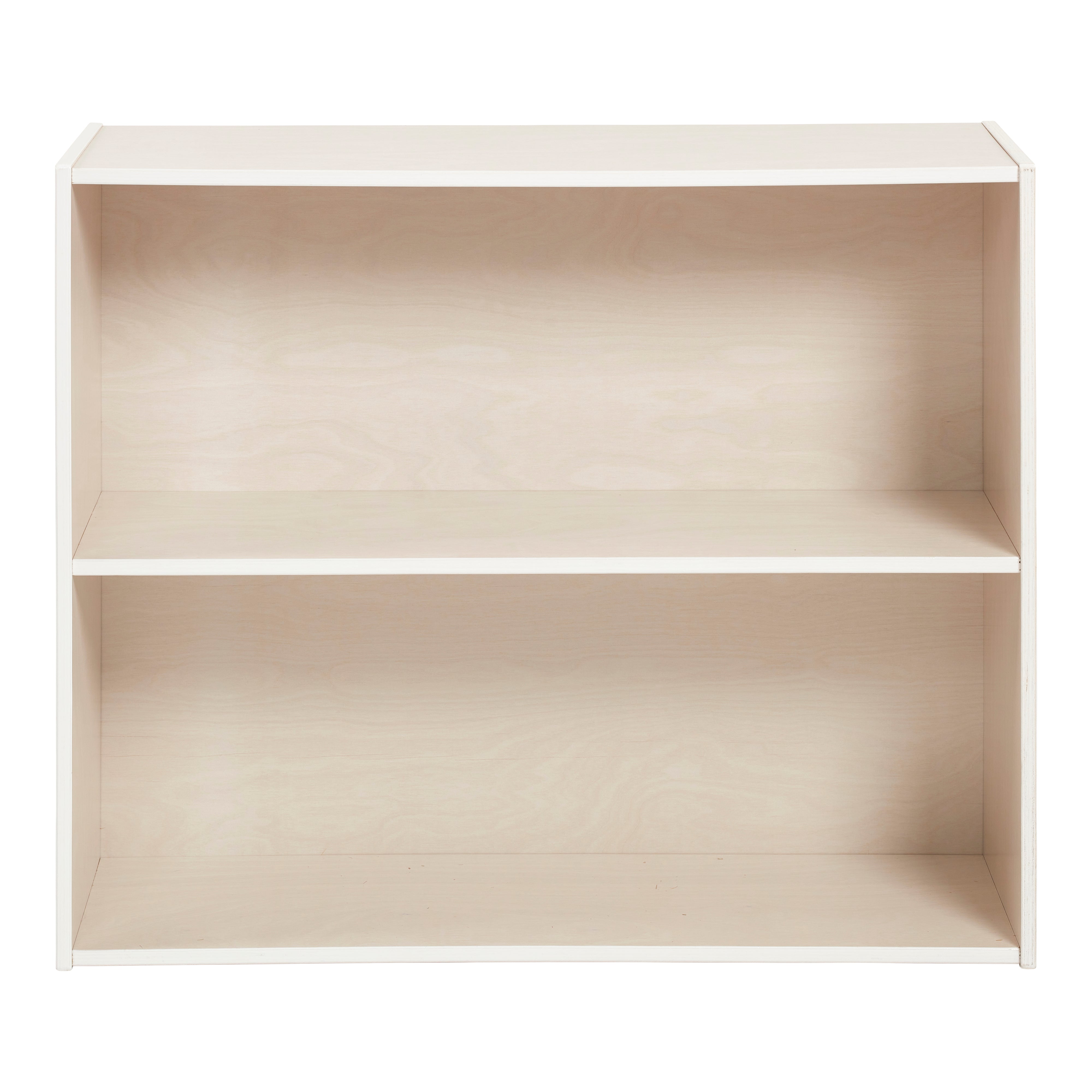 Streamline 2-Shelf Storage Cabinet with Back 30in H - White Wash