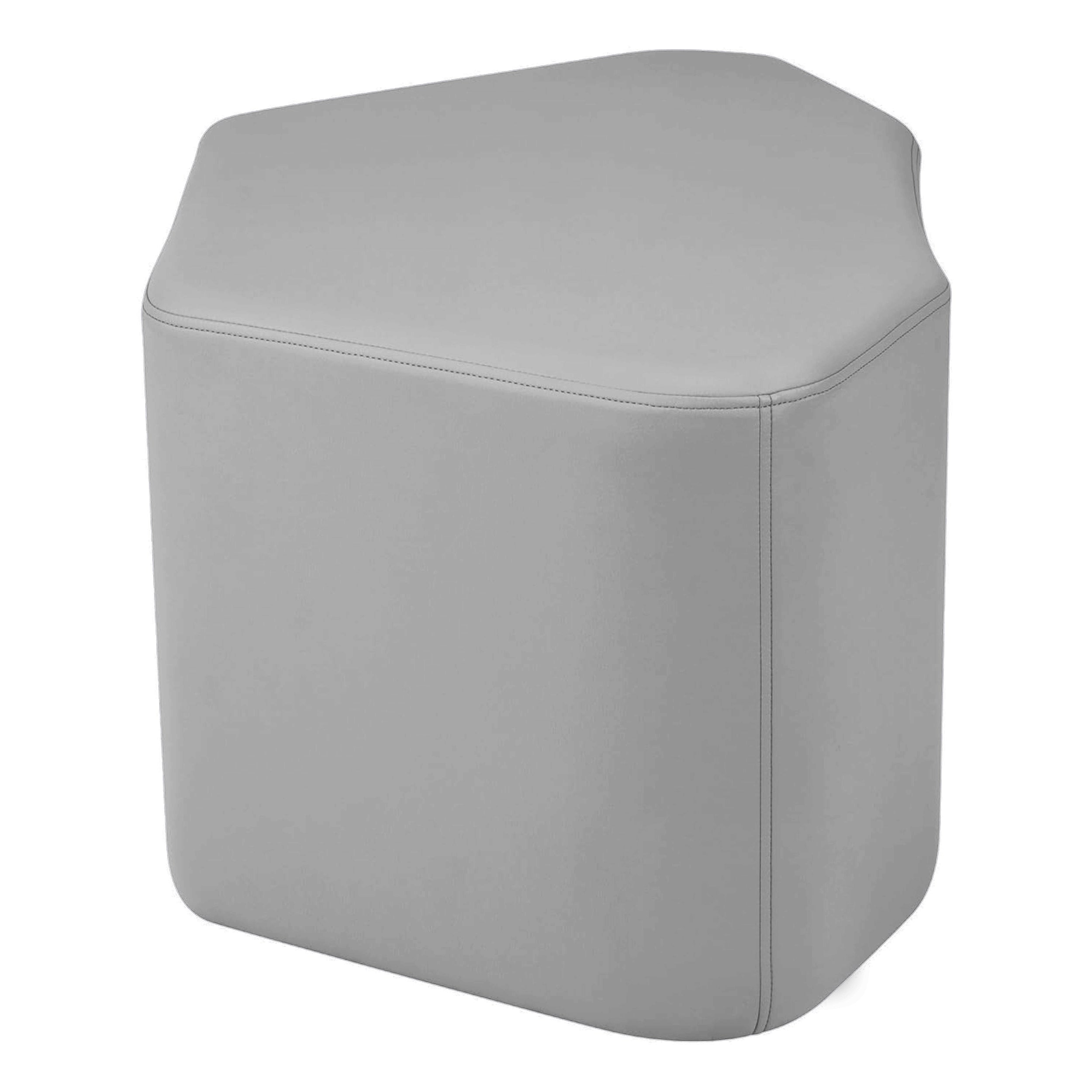 Pro Series Upholstered Bloom Ottoman 18" Height, 7-Piece - Gray
