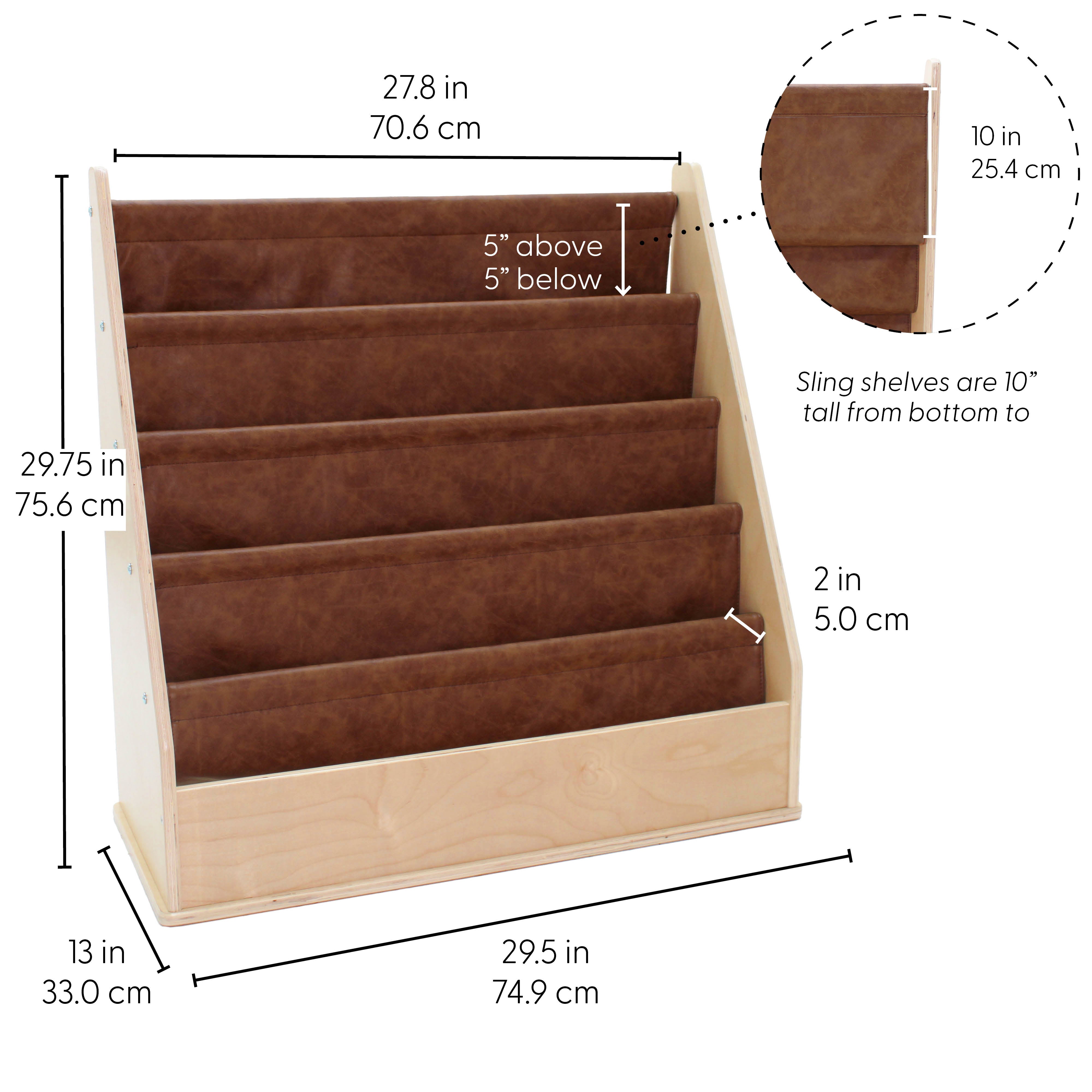 Rustic Birch Sling Book Display - Hazelnut