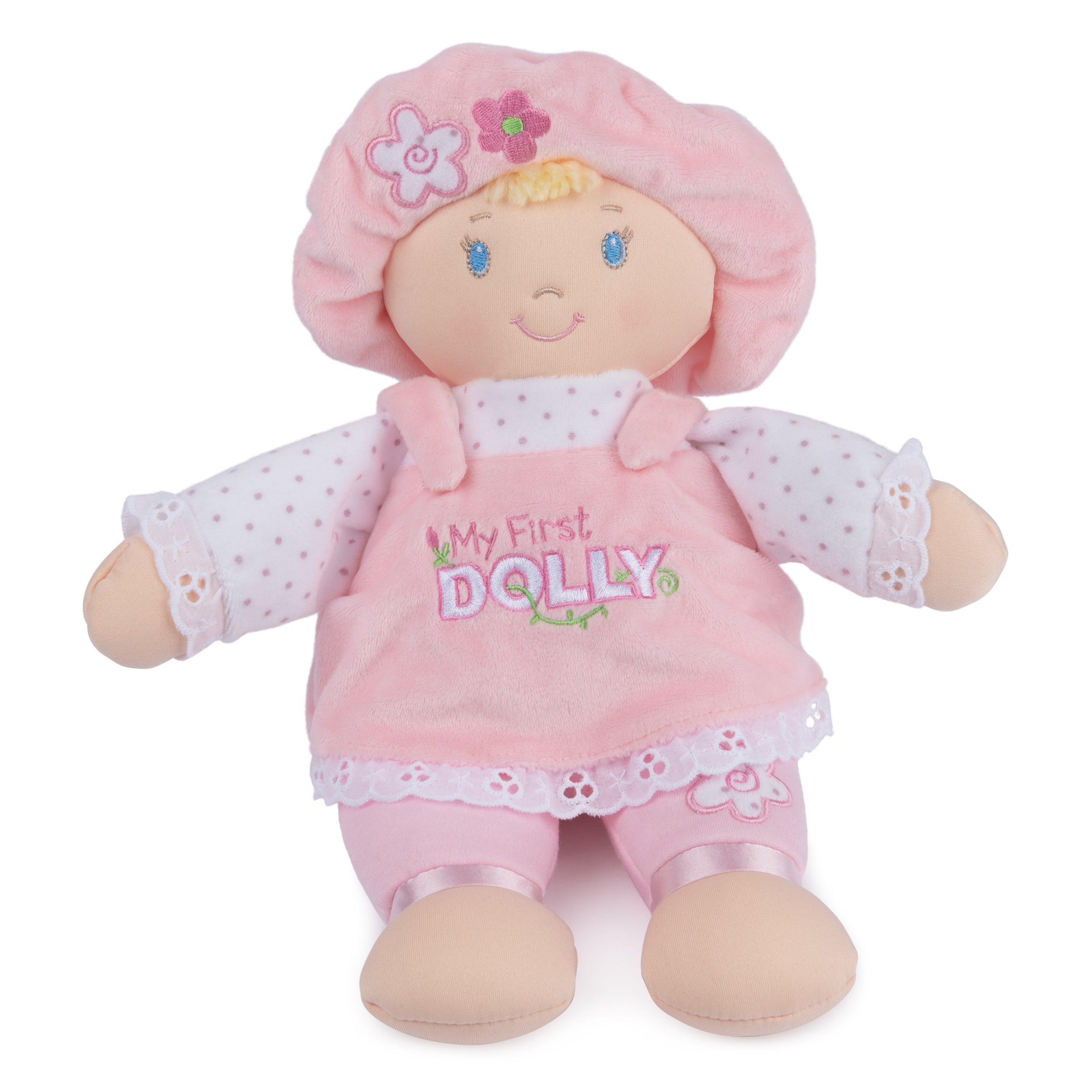 GUND Baby My First Dolly, Plush Doll for Babies and Toddlers, Pink/White, 13”