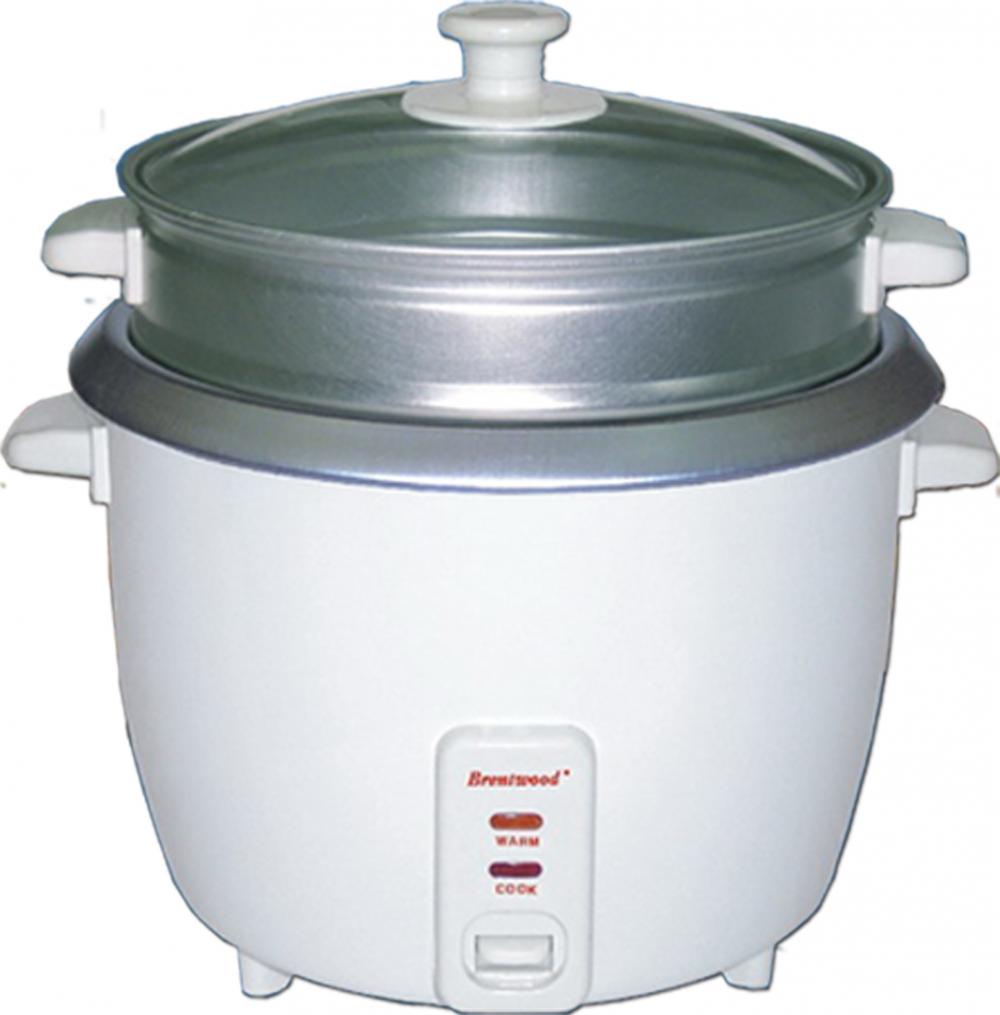 Brentwood TS-600S 5-Cup 1-Liter Rice Cooker and Food Steamer, White
