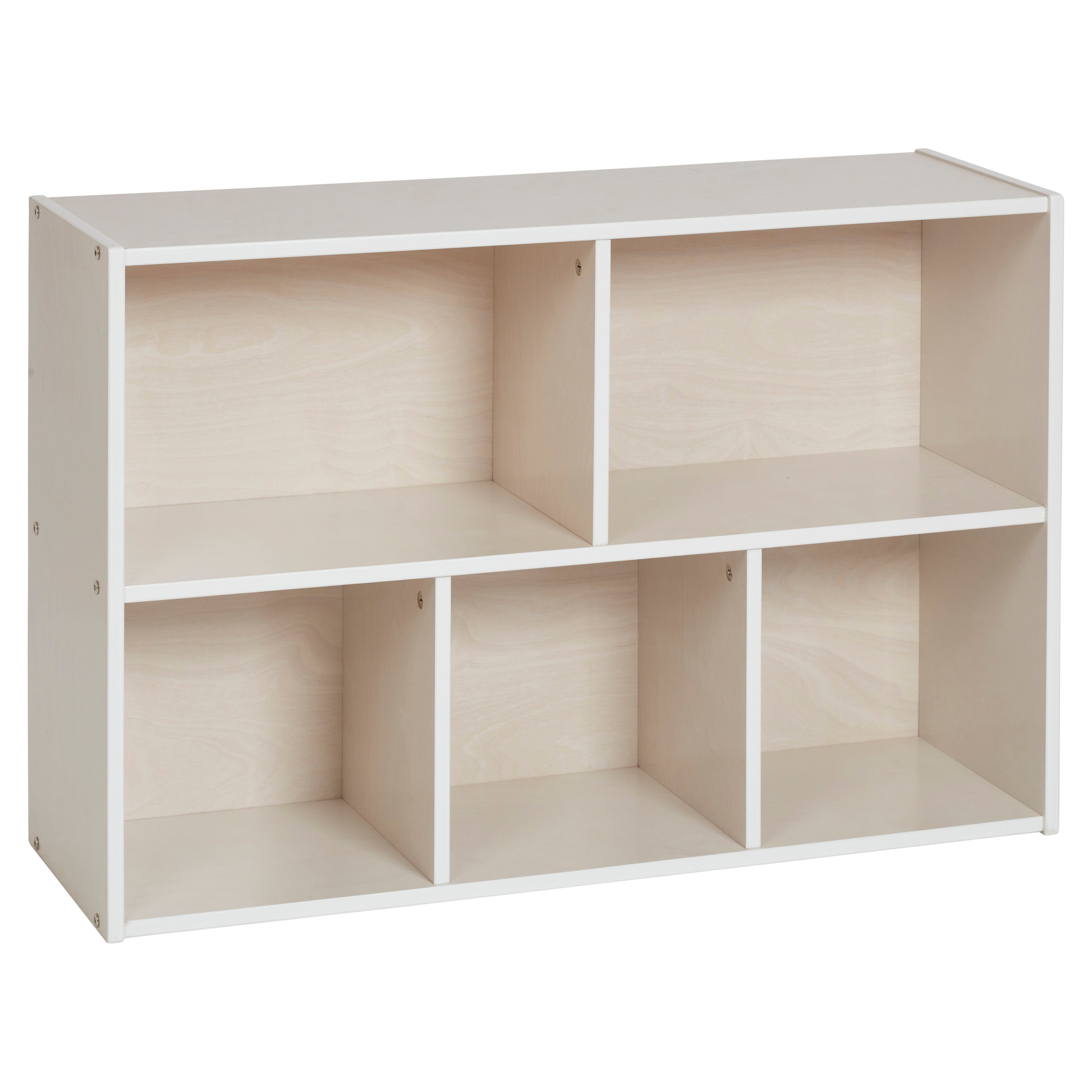 Streamline 5-Compartment Storage Cabinet 24in H - White Wash