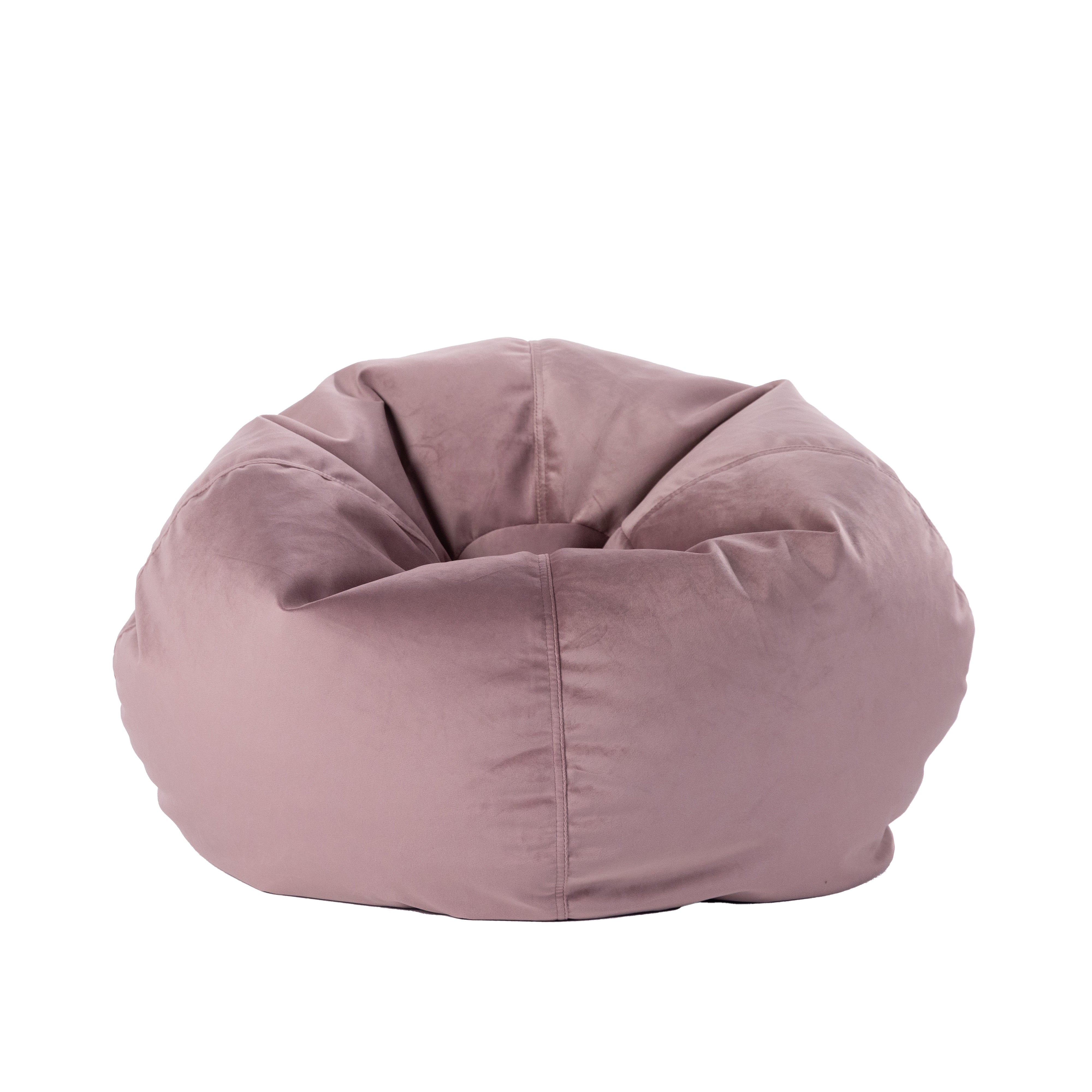 30" Round Velvety Bean Bag - Mauve