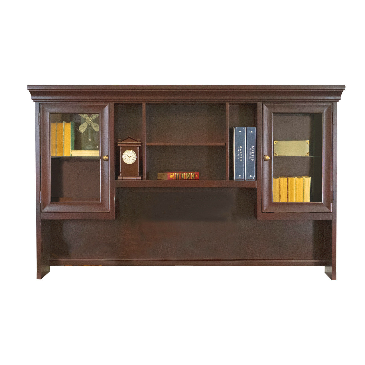 OfficeSource Rowland Executive Hutch - Mahogany