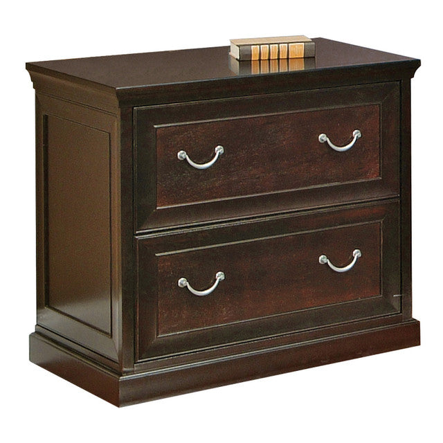 OfficeSource Markle 2 Drawer Lateral File - Rich Espresso