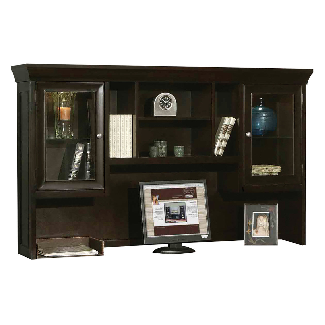 OfficeSource Markle Executive Hutch - Rich Espresso
