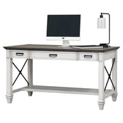OfficeSource Refined 60"W Writing Desk - Vintage Linen with Dry Gray Tops