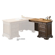 OfficeSource Westwood L Shape Desk w/Right Return - Returm - 44"W X 30"H - Dark Roast