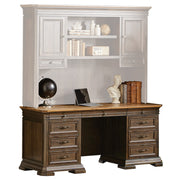 OfficeSource Westwood Knee Space Credenza - Dark Roast
