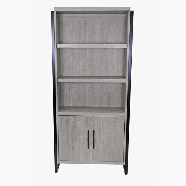 OfficeSource Artisan Bookcase w/Doors - Cement