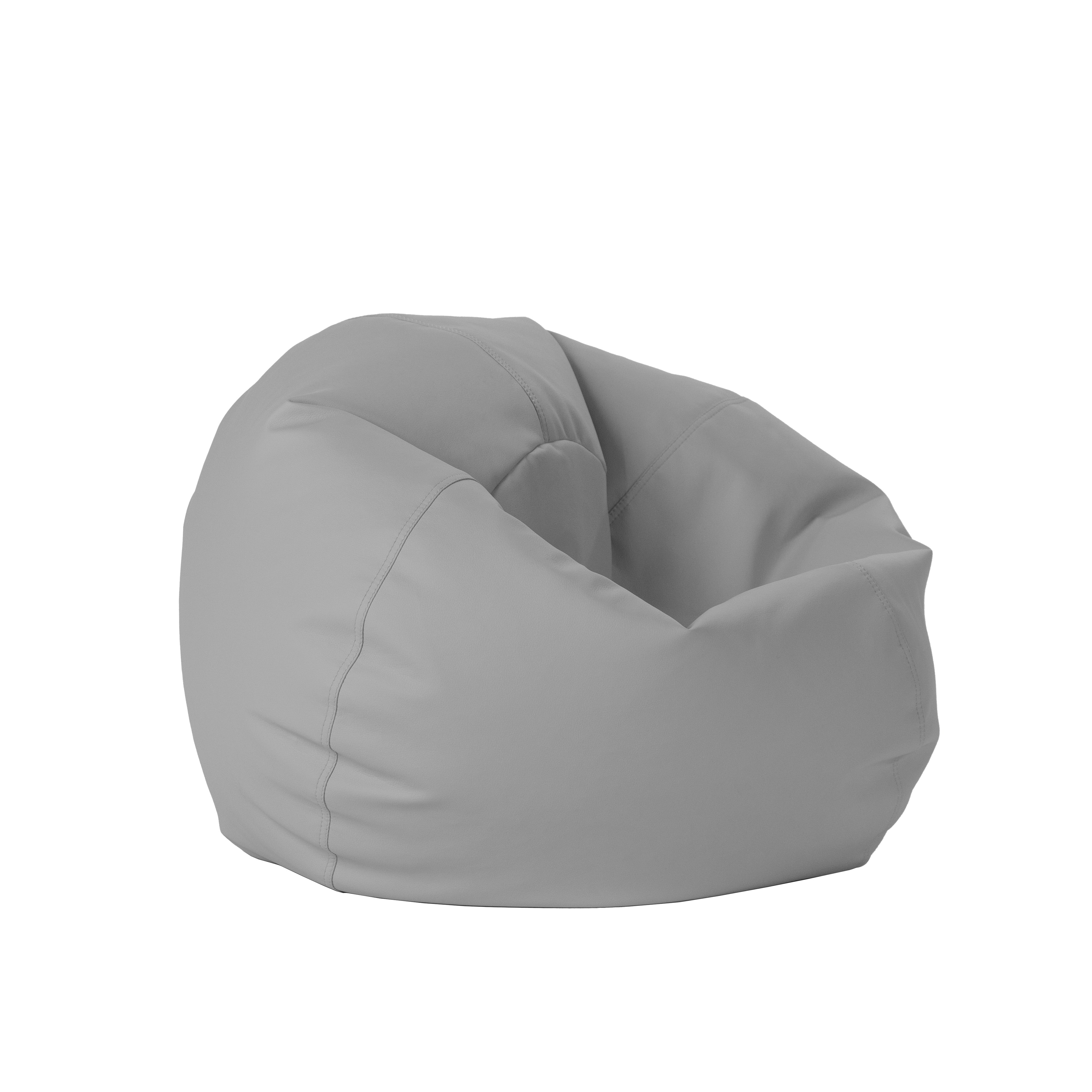 30" Round Vinyl Bean Bag - Smoke