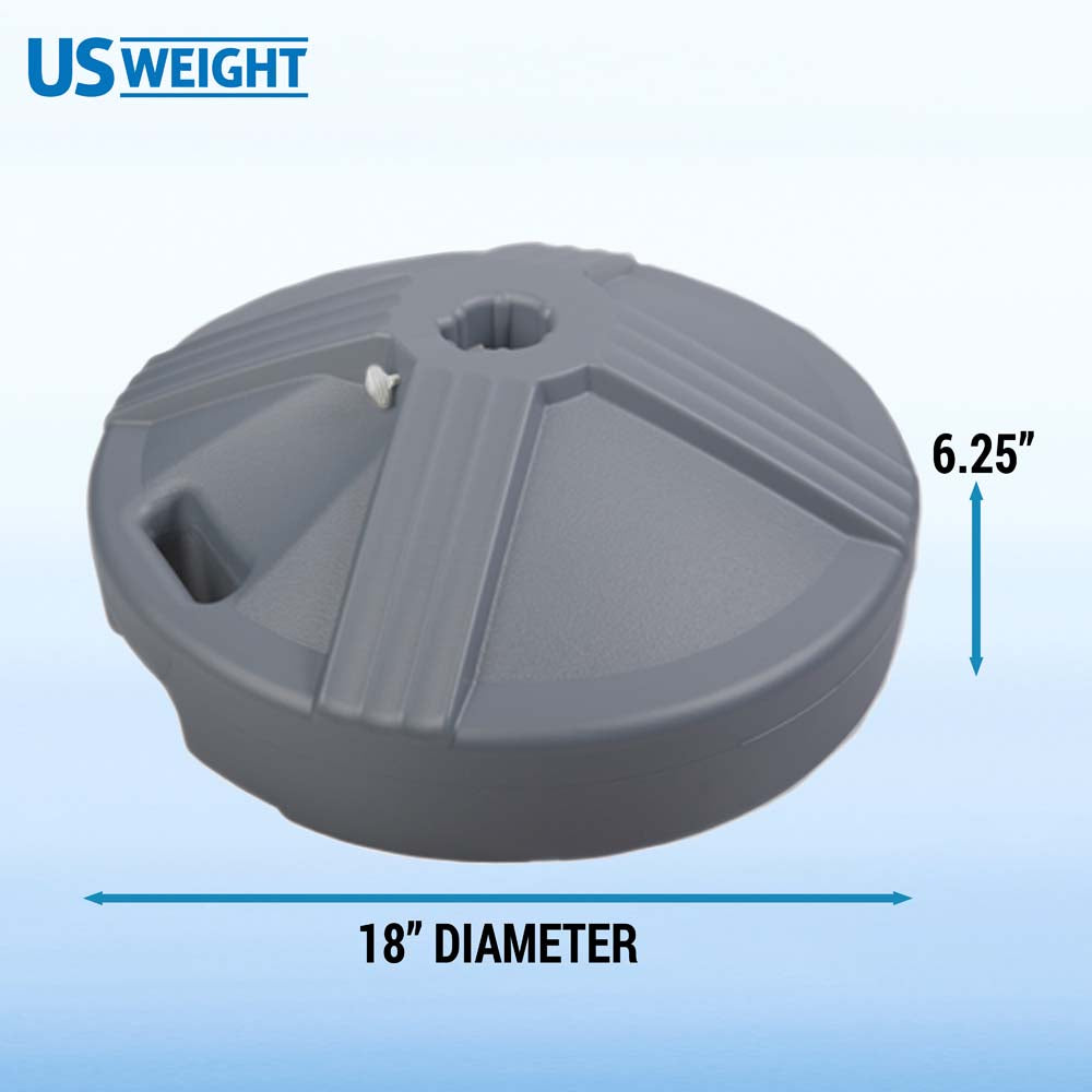 Umbrella Base (Grey) Filled to Approx. 50 lb.