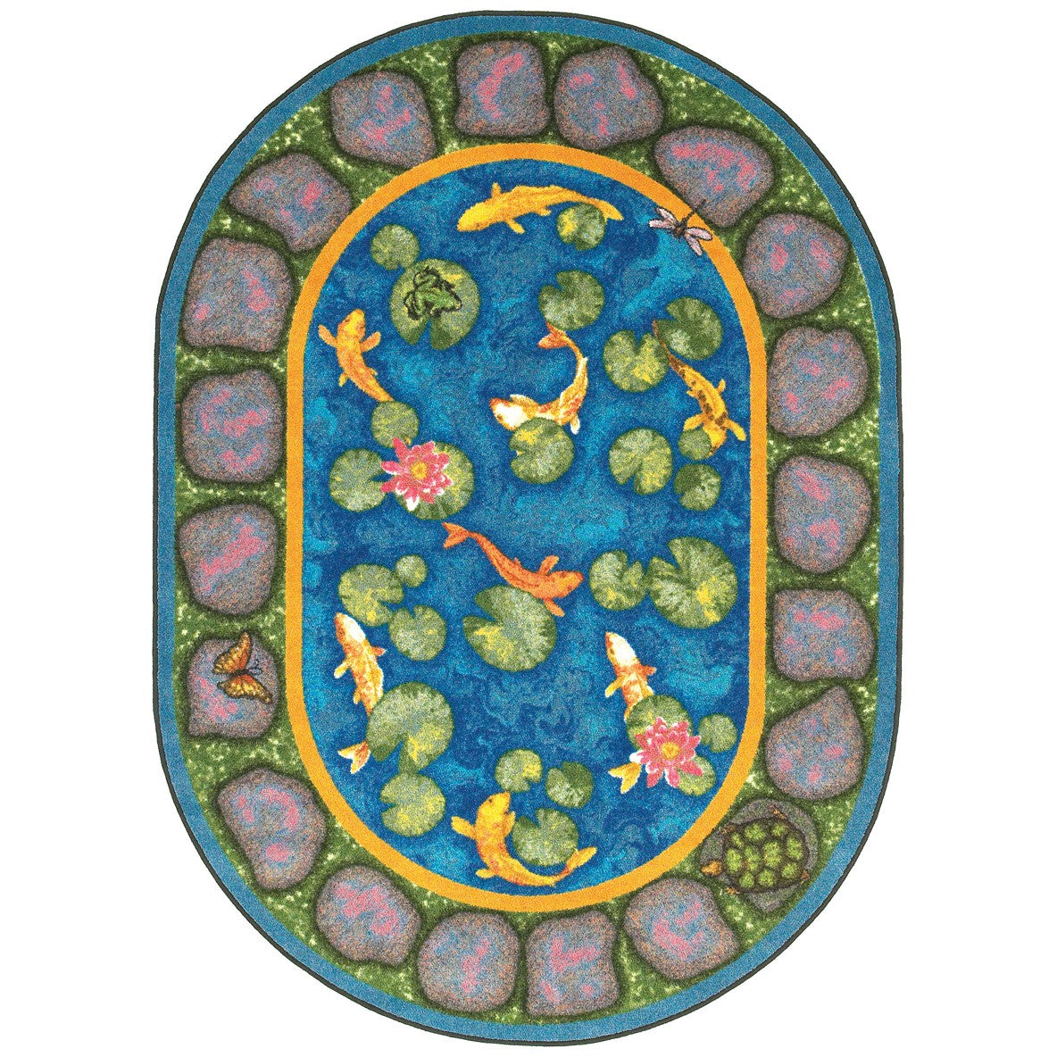 Maria's Garden 3'10" x 5'4" Oval area rug in color Multi
